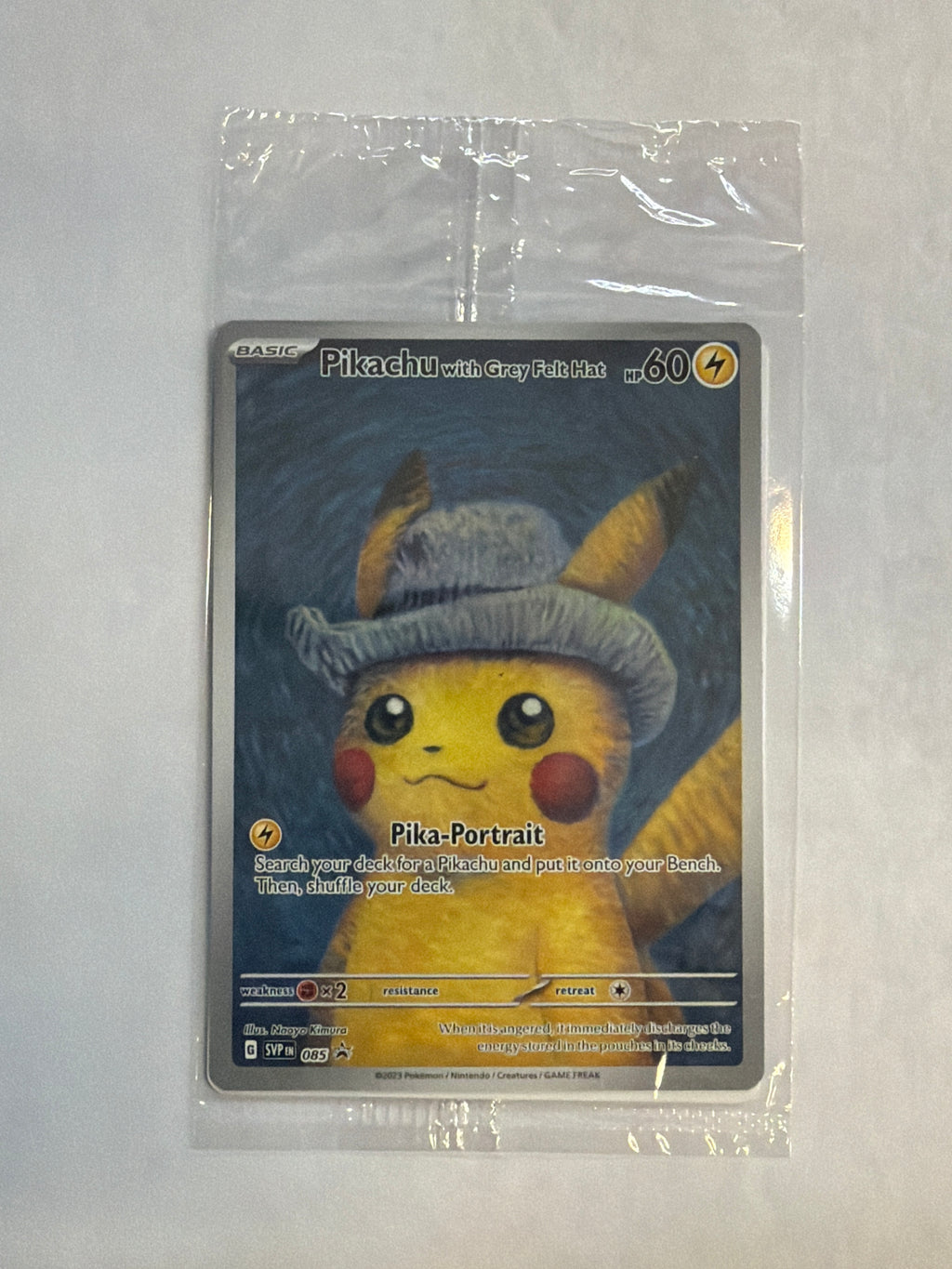 2023 Pikachu with Grey Felt Hat Promo Sealed 085