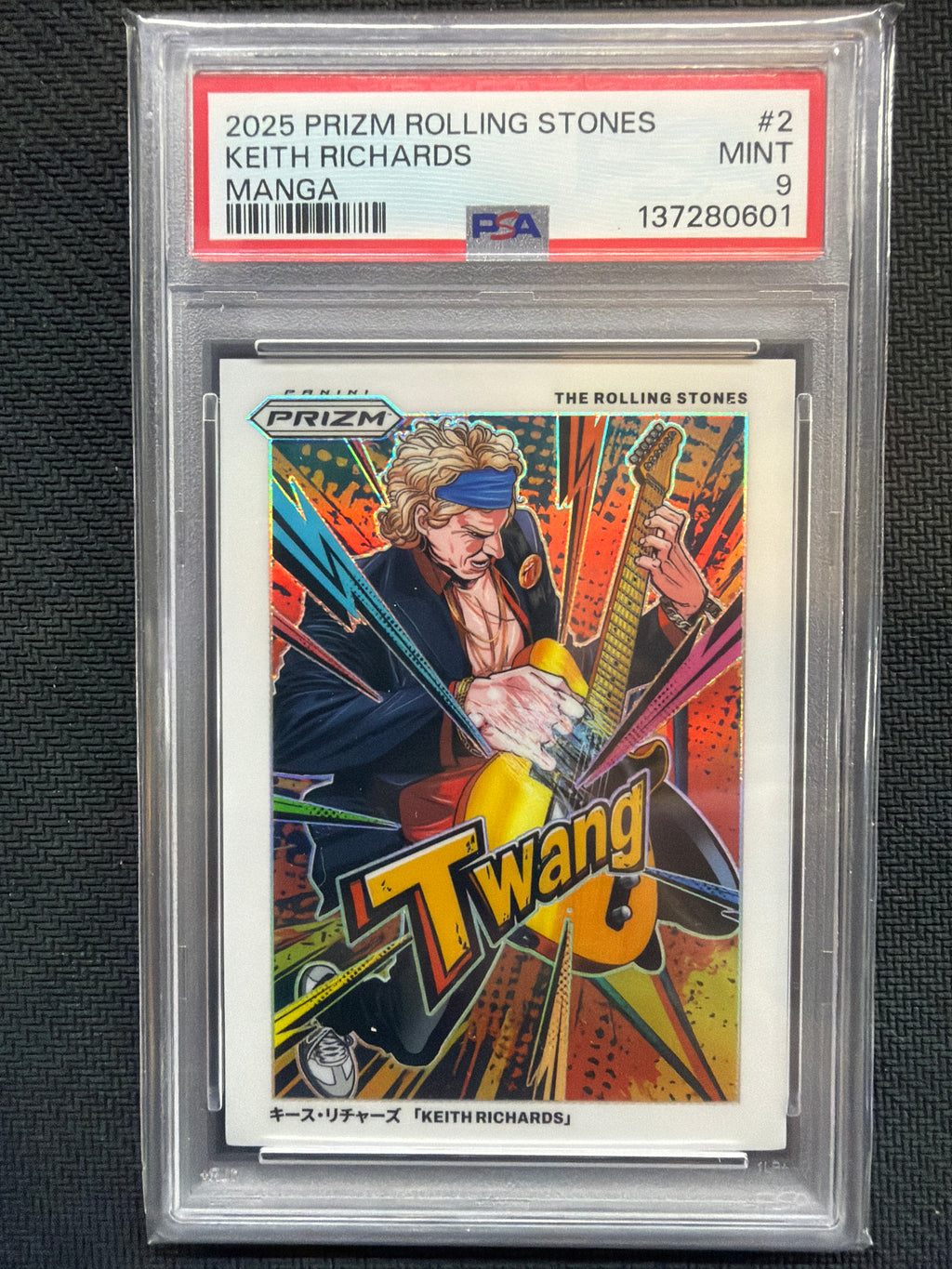 2025 Prizm Rolling Stones Keith Richards Manga #2 PSA 9 601