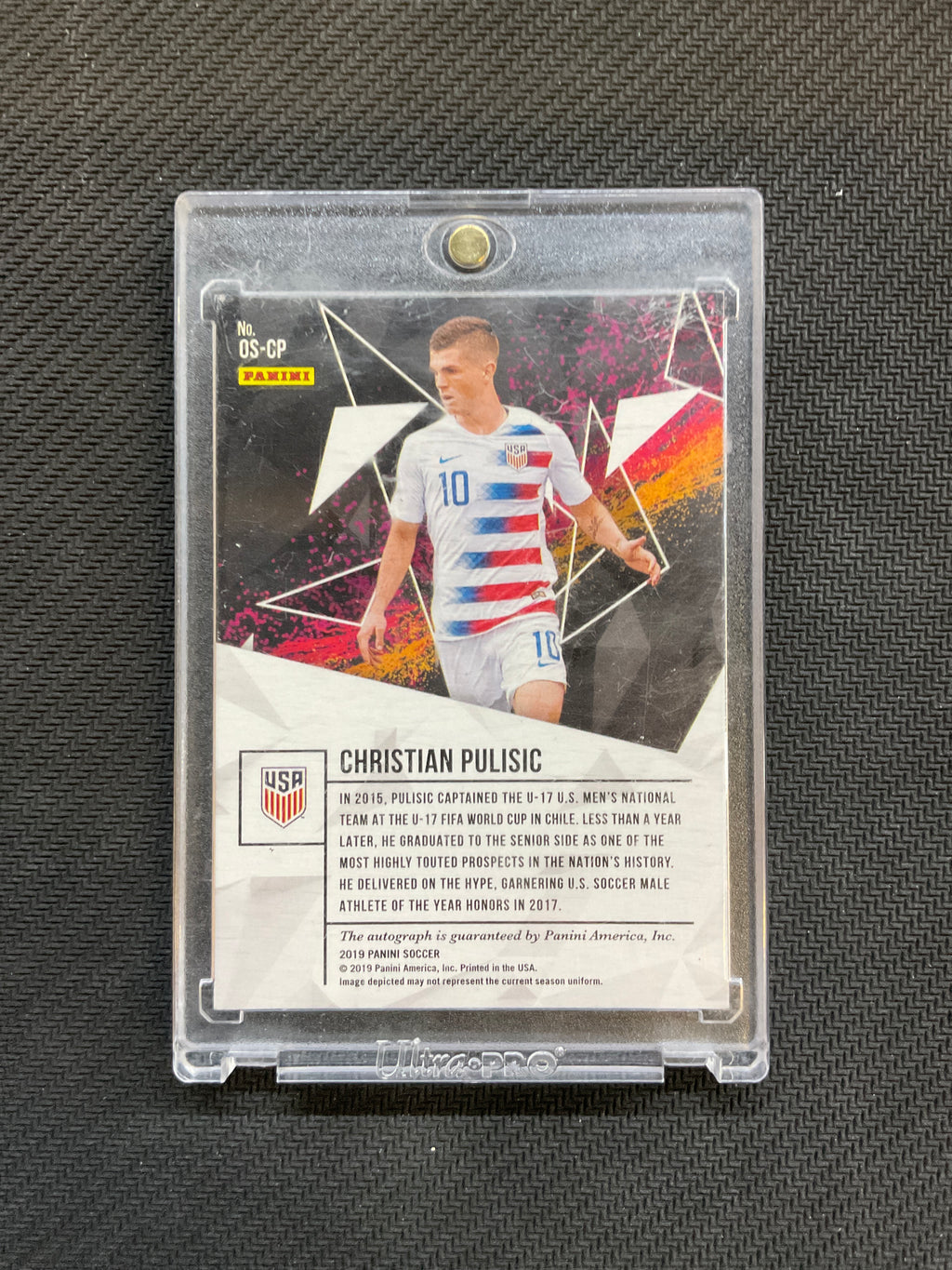 2019 Panini Soccer Octane Christian Pulisic Auto USA