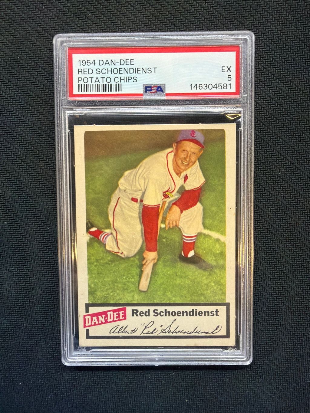 1954 Topps Dan-Dee Red Schoendiesnt Potato Chips PSA 5