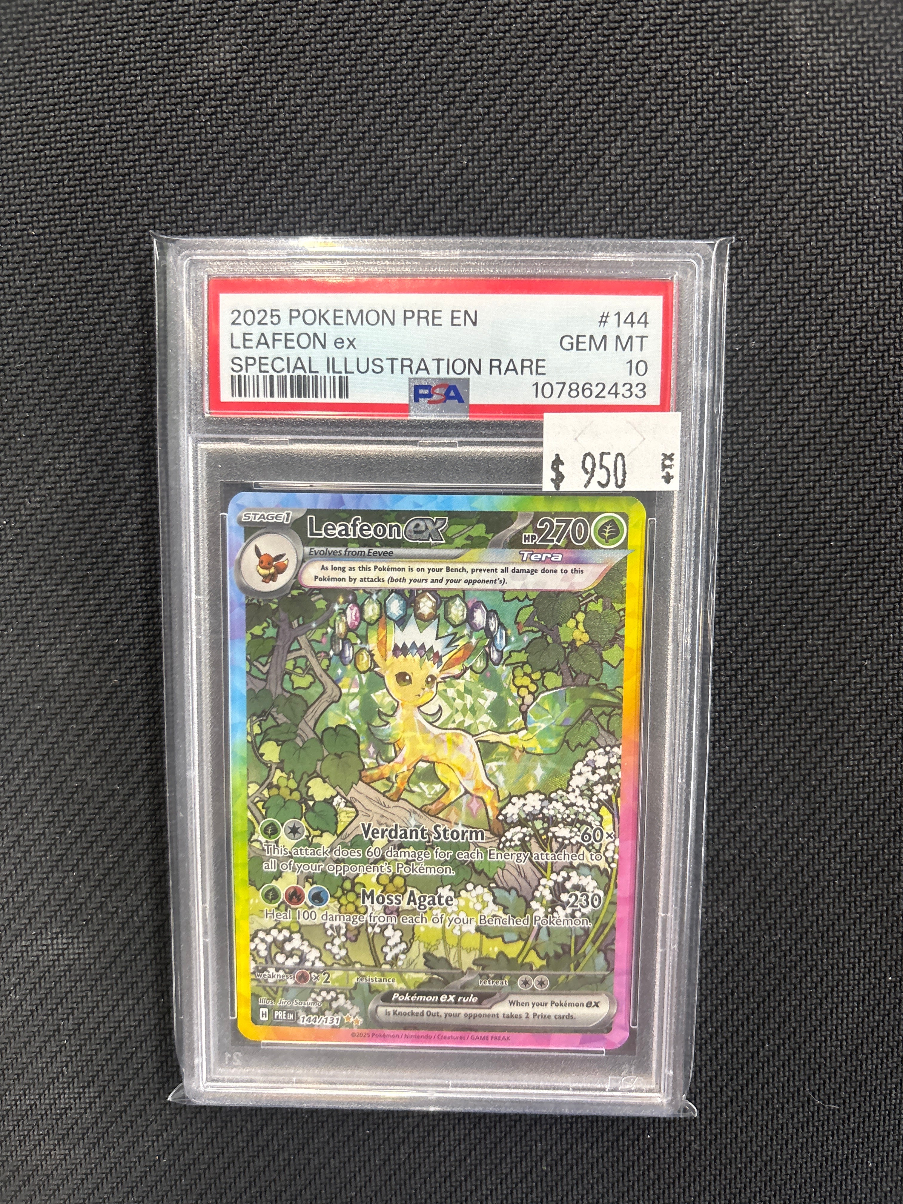 2025 Leafeon ex 144 PSA 10