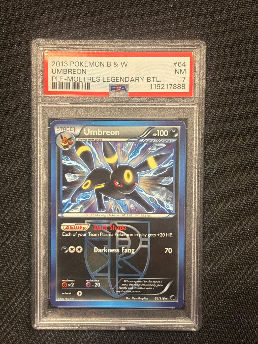 2013 Umbreon 64 PSA 7