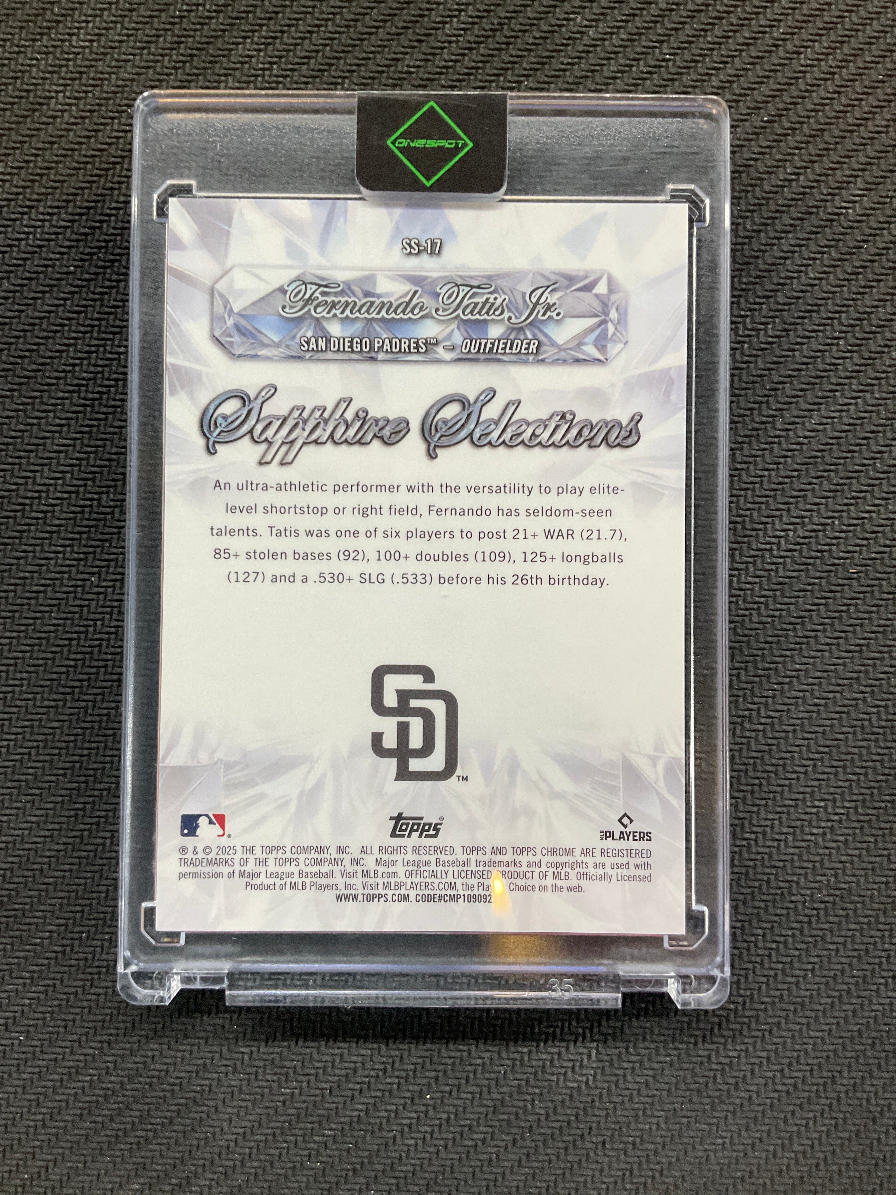 2025 Topps Chrome Sapphire Fernando Tatis Jr. Gold /50 Selections