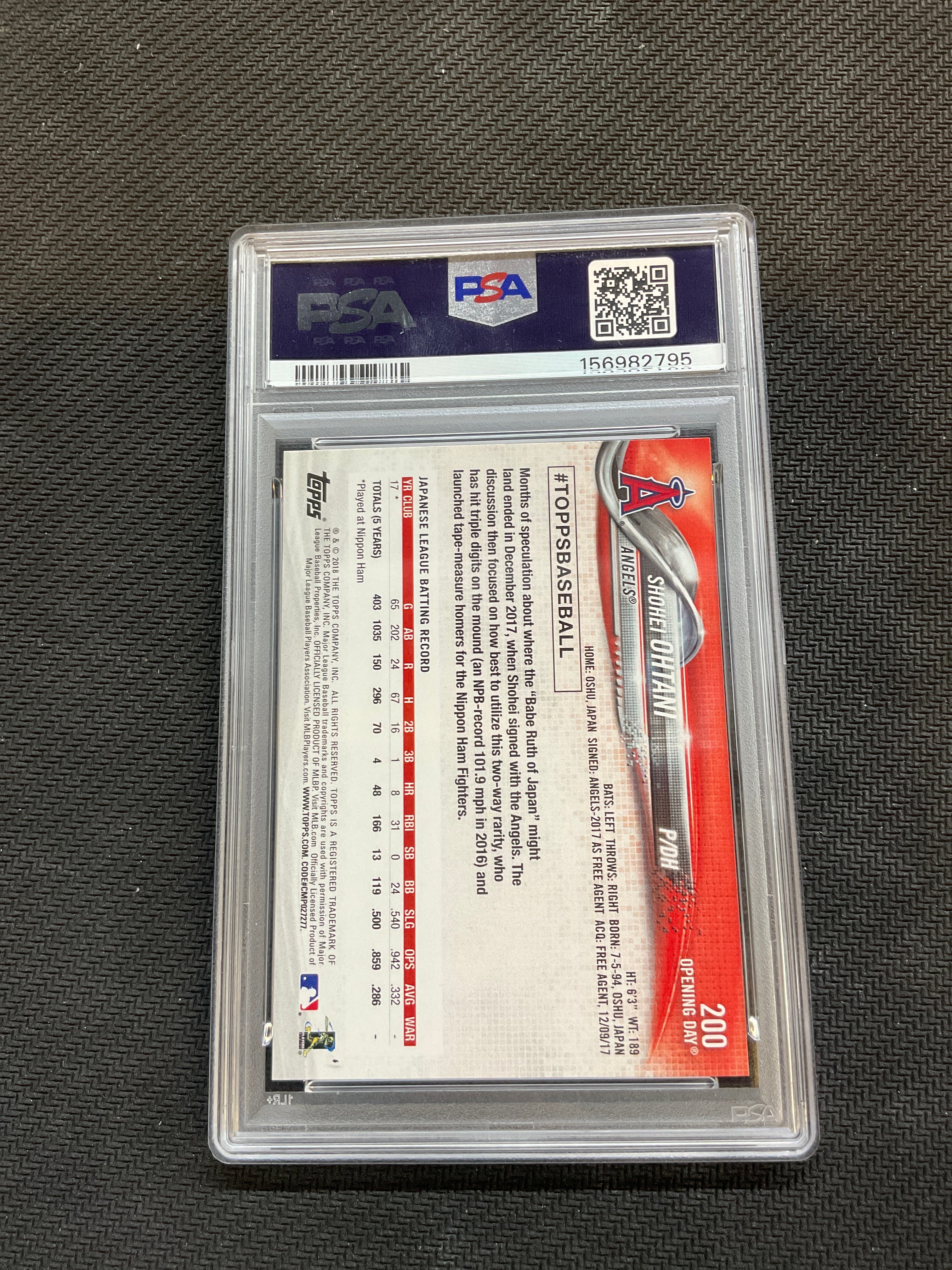 2018 Topps Opening Day Shohei Ohtani #200 Rookie PSA 9 795