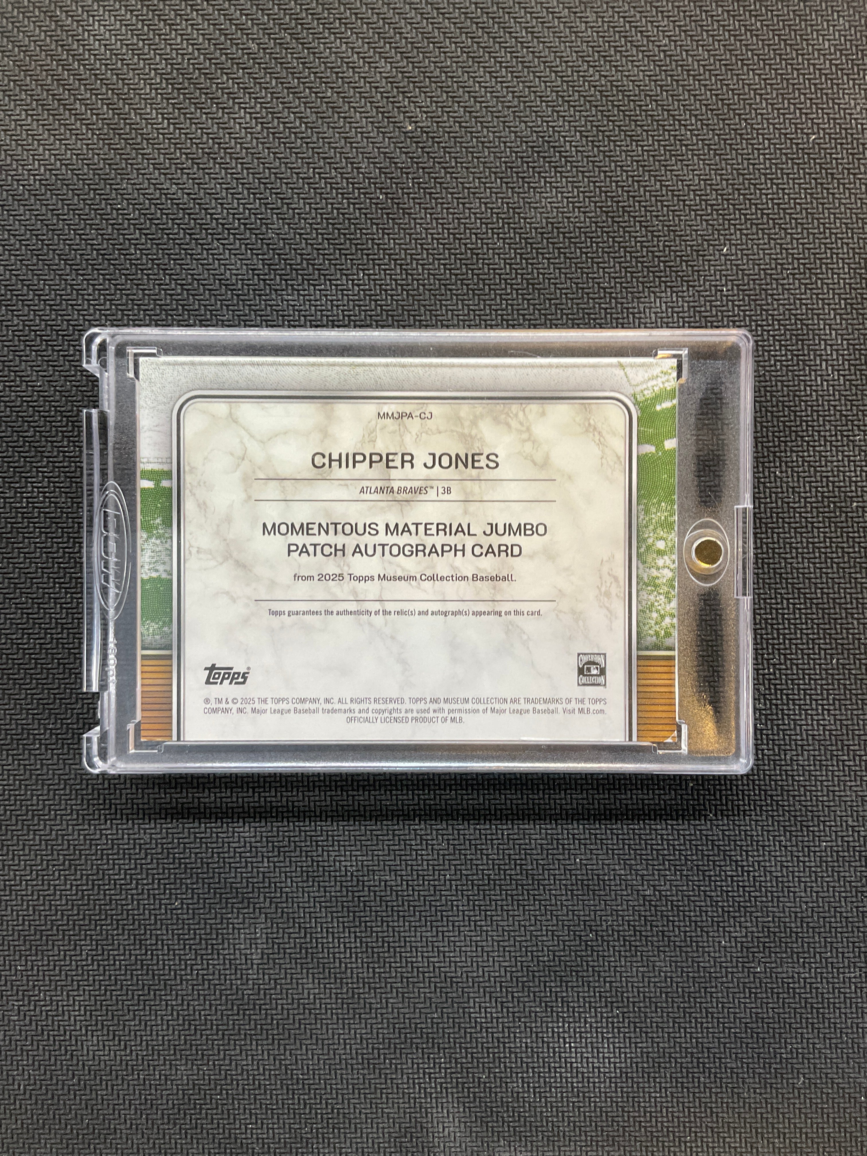 2025 Topps Museum Chipper Jones Patch Auto /10 Braves