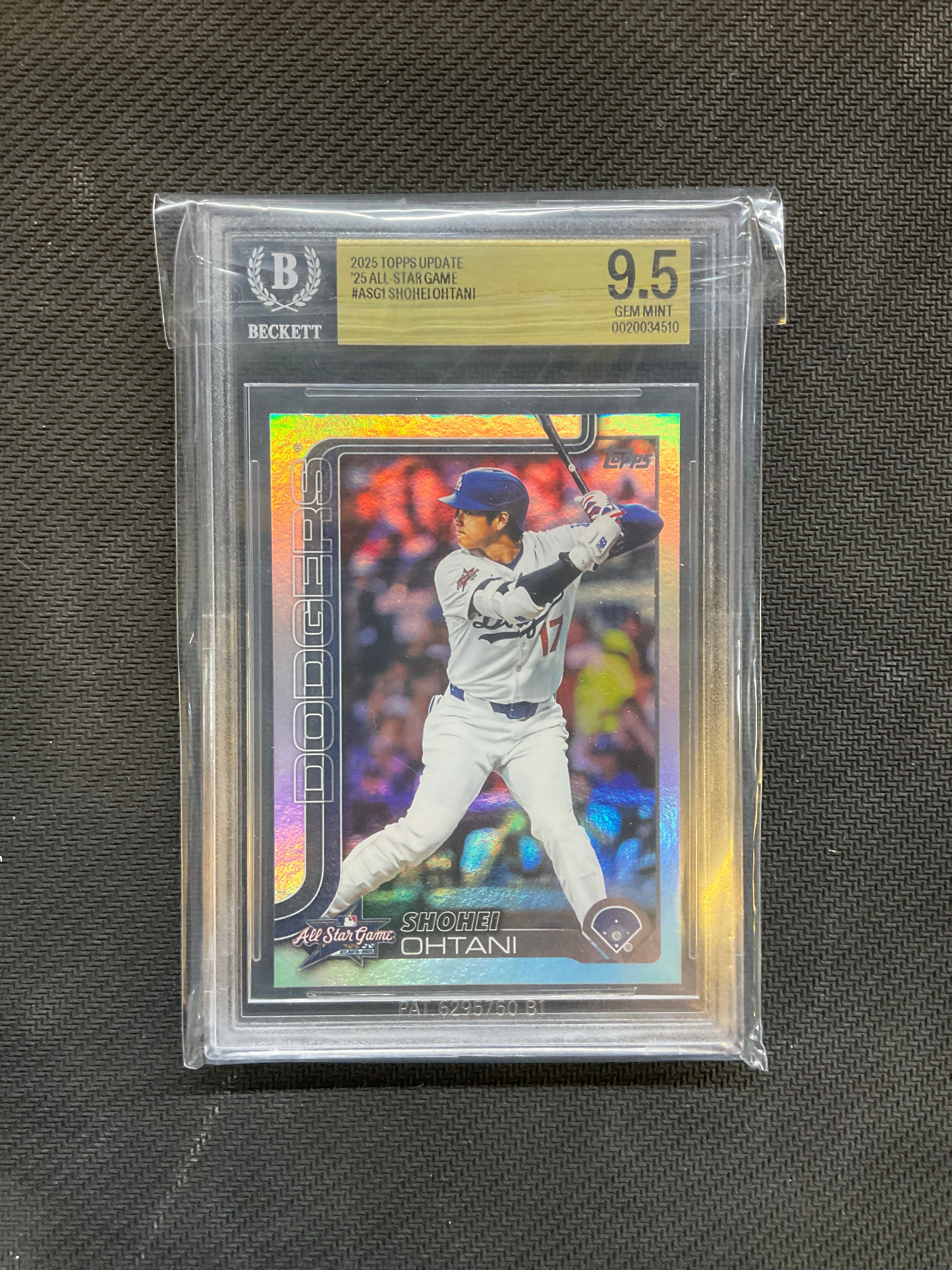 2025 Topps Update All Star Game Shohei Ohtani Rainbow Foil BGS 9.5 Dodgers