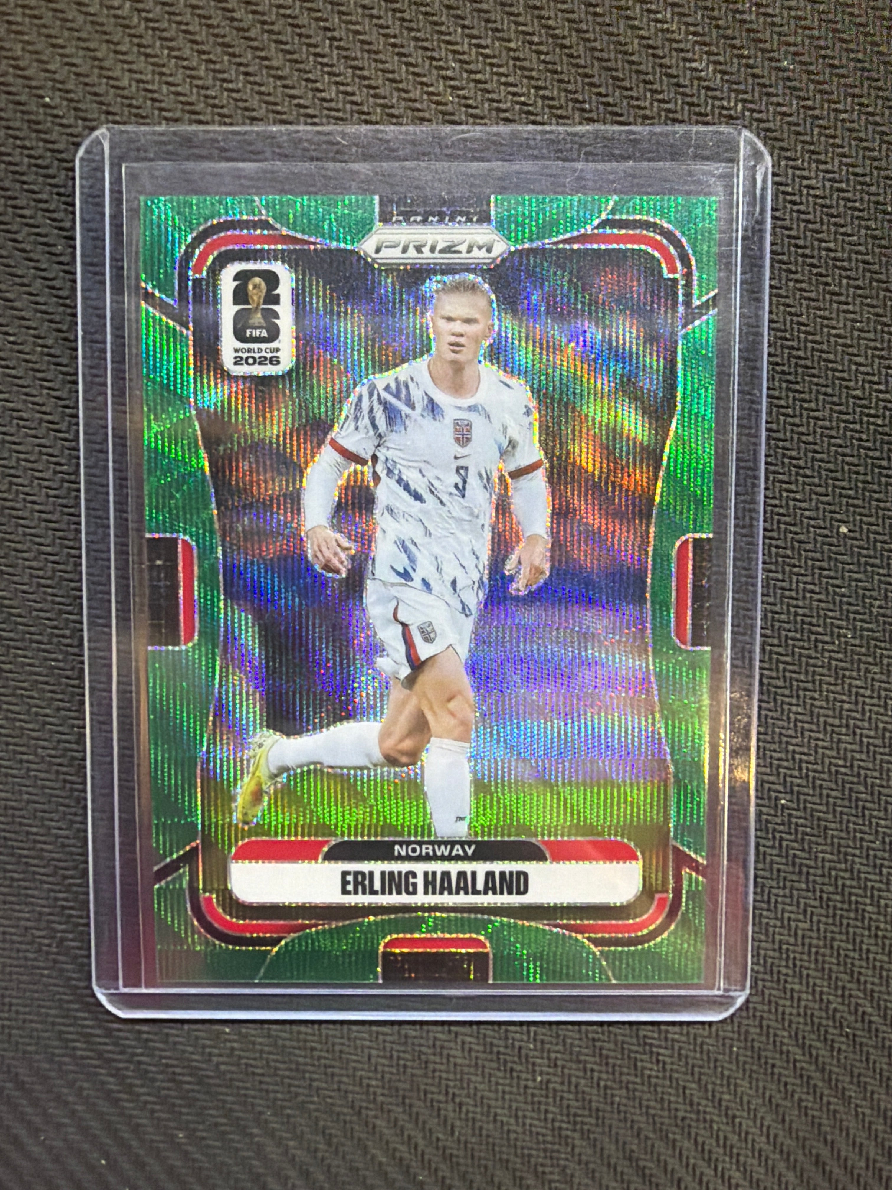 2026 Panini Prizm FIFA World Cup Soccer Erling Haaland Green Wave /5 Norway