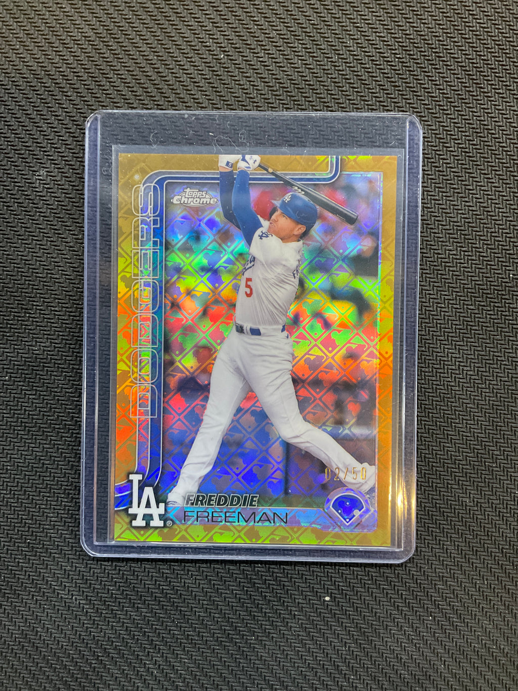 2025 Topps Chrome Logofractor Freddie Freeman Gold /50 Dodgers