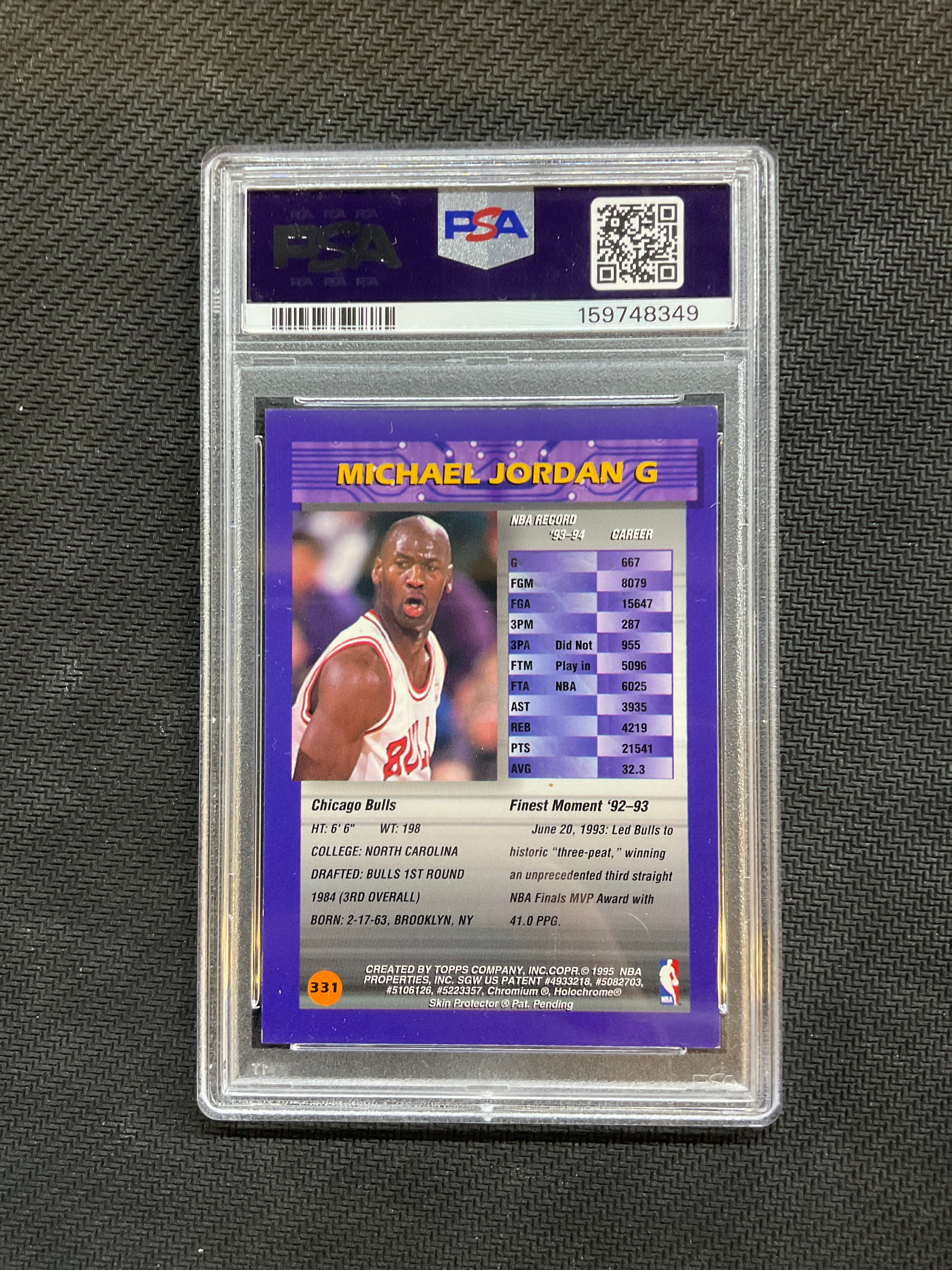 1994 Finest Michael Jordan #331 PSA 7 Bulls 349