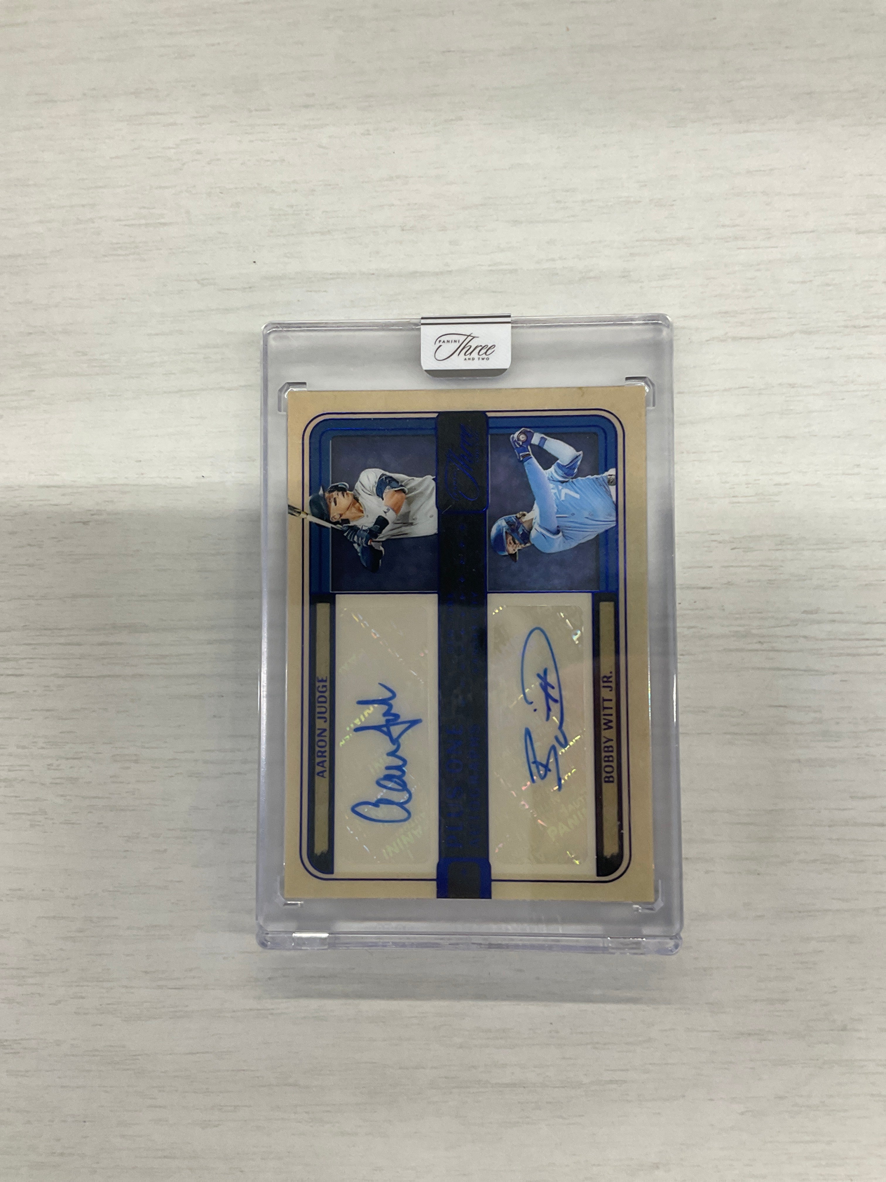 2025 Panini Three And Two Aaron Judge Bobby Witt Jr. Dual Auto /32