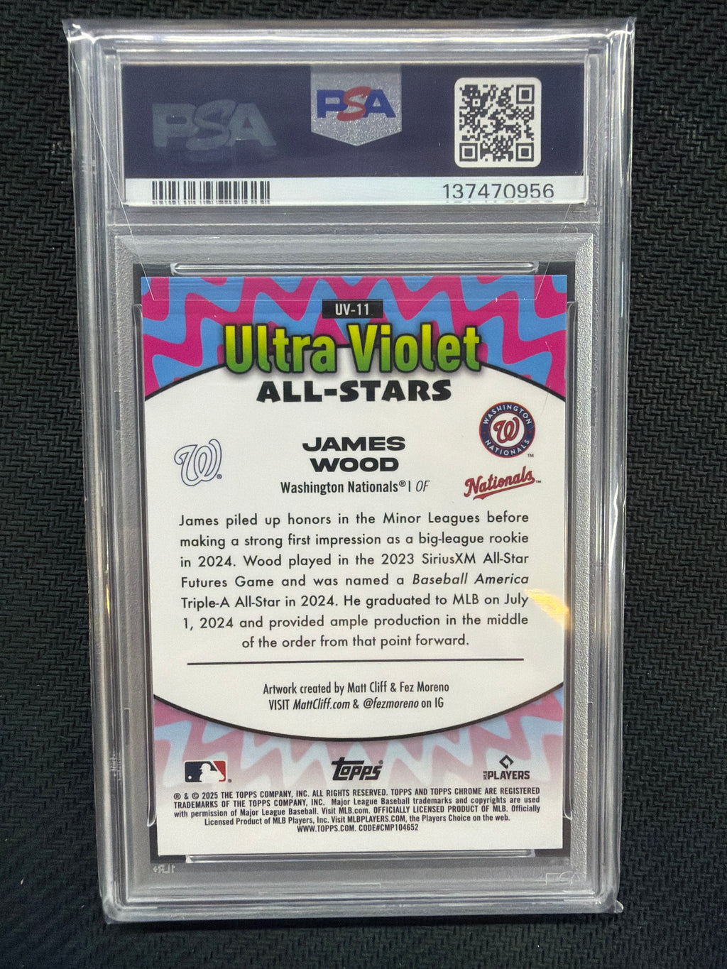 2025 Topsp Chrome James Wodod Ultra Violet All Stars PSA 9