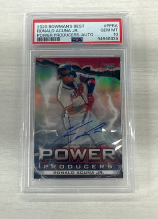 2020 Bowman Best Ronald Acuna Jr. Power Auto /99 PSA 10