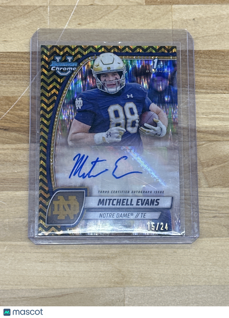 2024 Bowman U Mitchell Evans Black Gold Auto /48