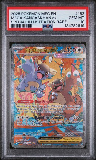 2025 Pokemon Mega Evolution Mega Kangaskhan ex 182 PSA 10