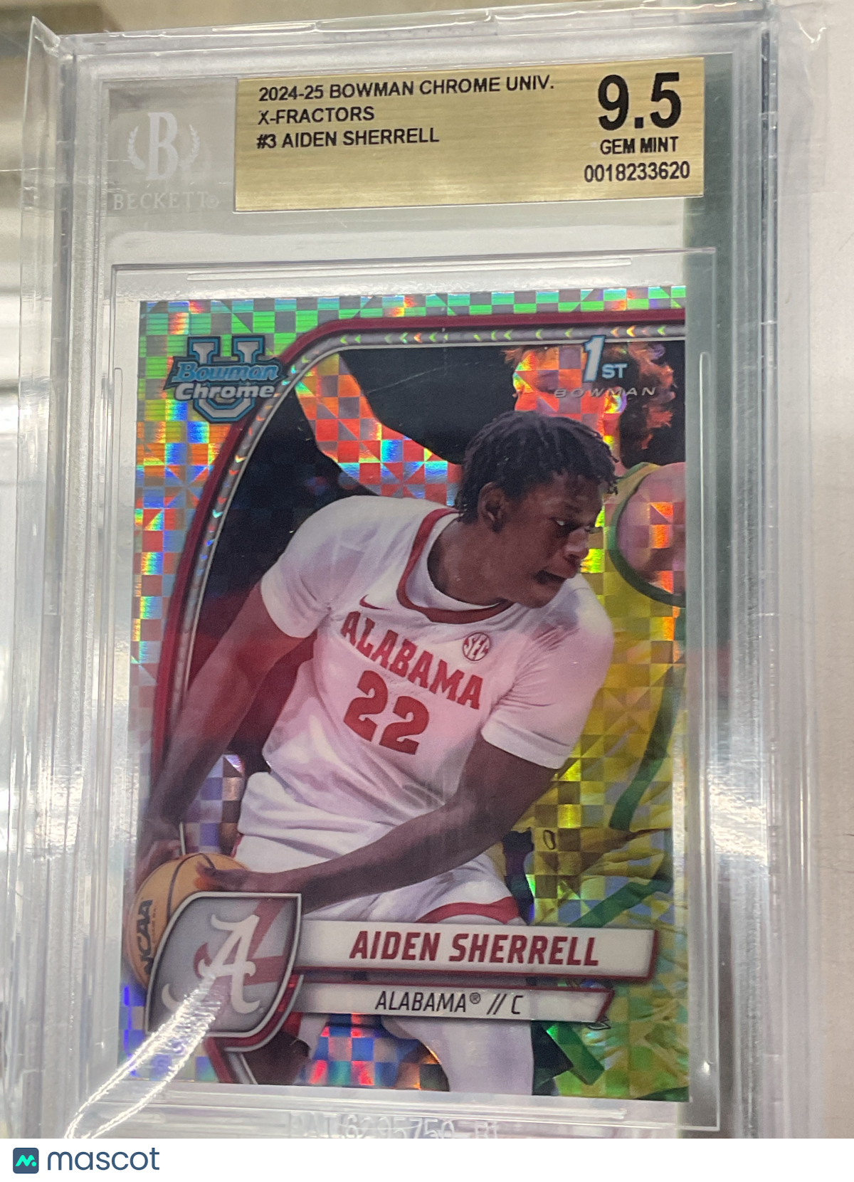 2024-25 Bowman U Chrome Aiden Sherrell X-Fractors BGS 9.5