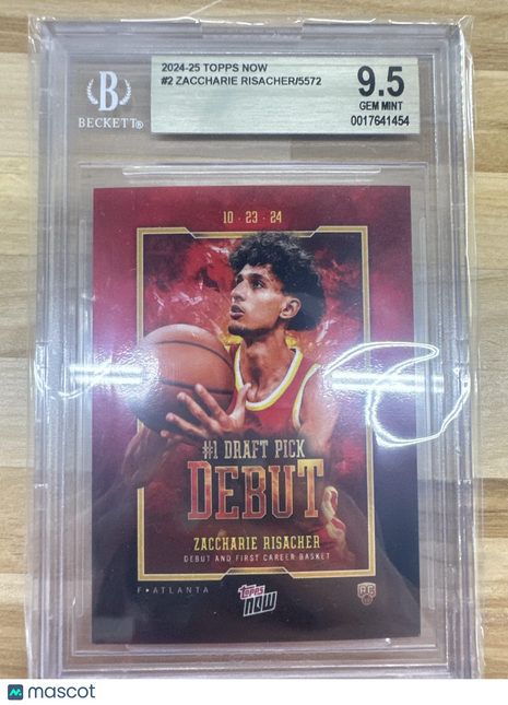 2024-25 Topps Now Zaccharie Risacher #2 BGS 9.5