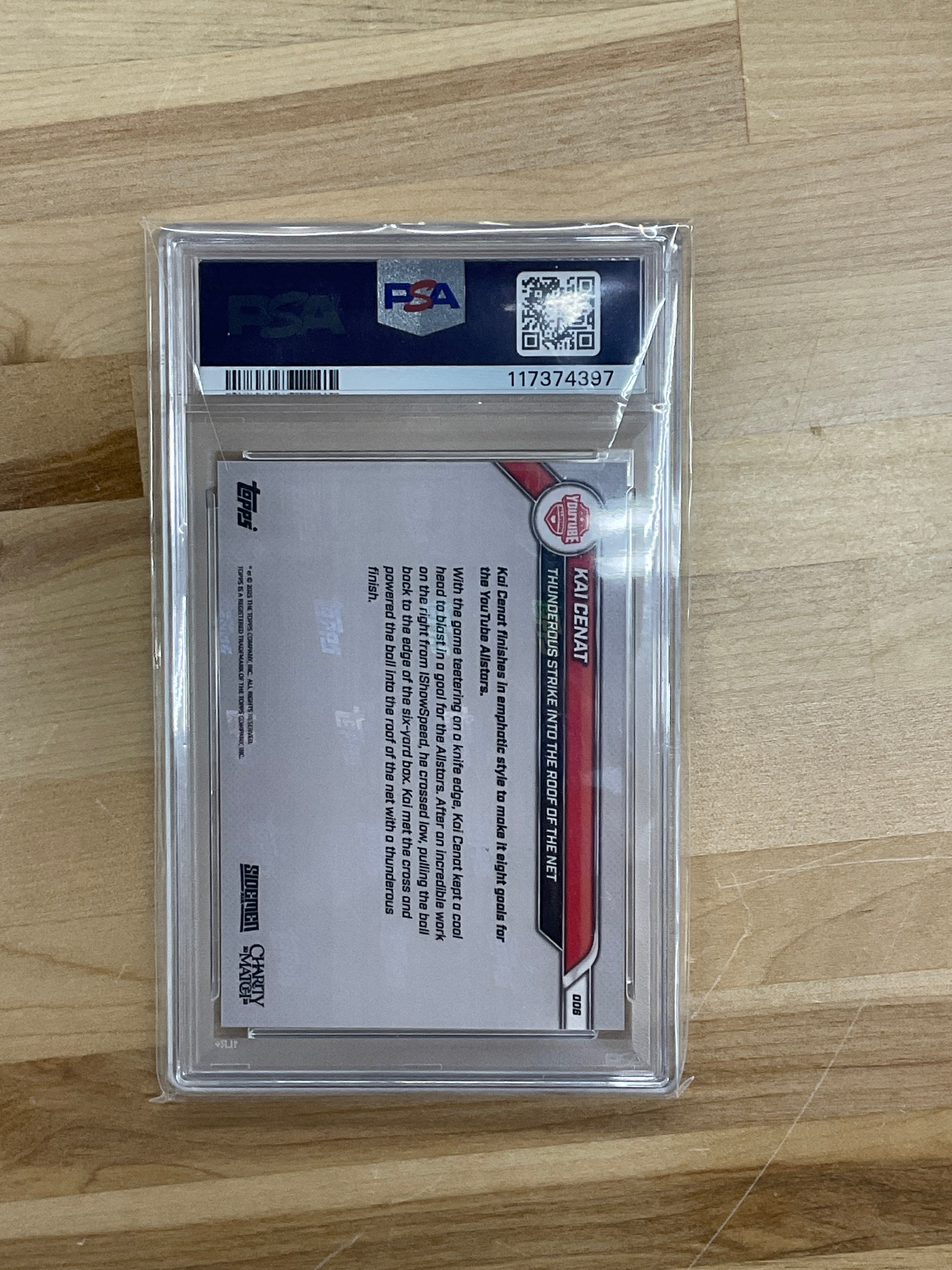 2025 Topps Now Sidemen Charity Match Kai Cenat Gold #006 PSA 10