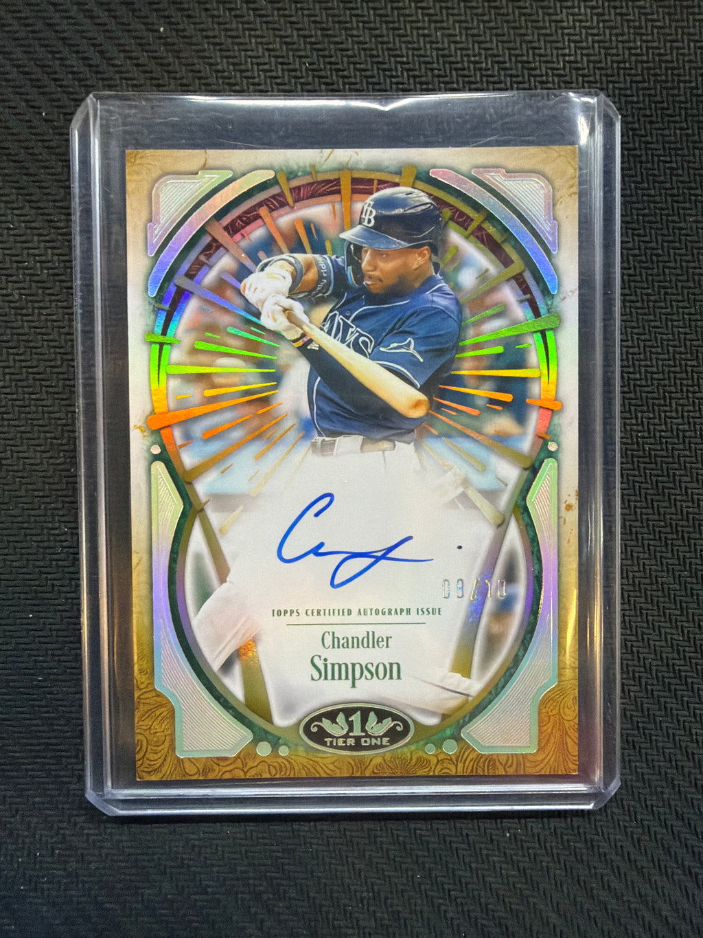 2026 Topps Tier One Chandler Simpson Xplosions Auto /10 Rays