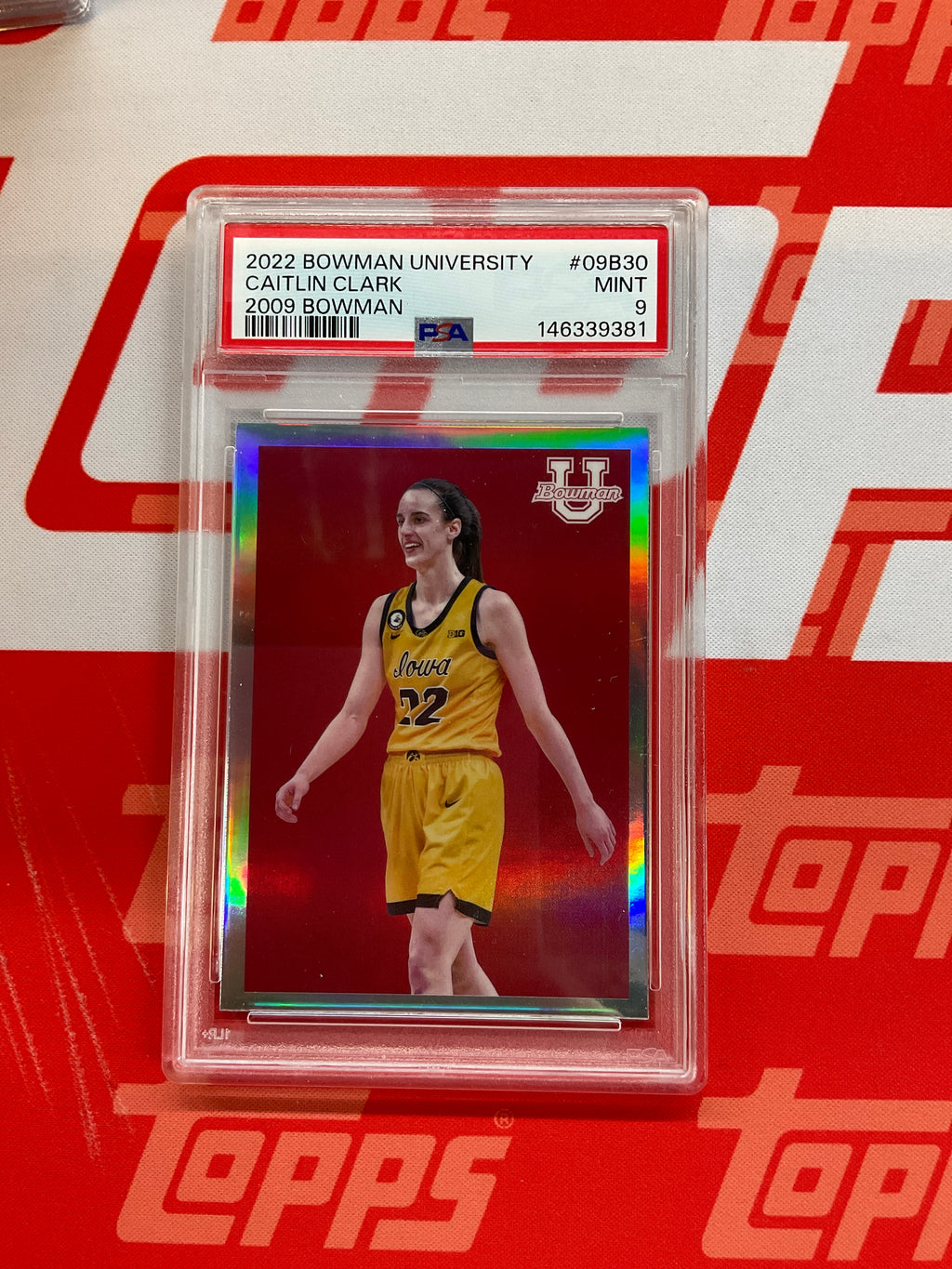 2022 Bowman U Caitlin Clark 09 PSA 9