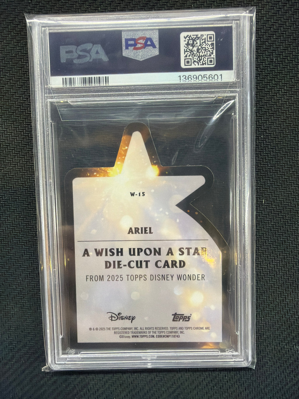 2025 Topps Disney Wonder Ariel Wish Upon A Star PSA 10