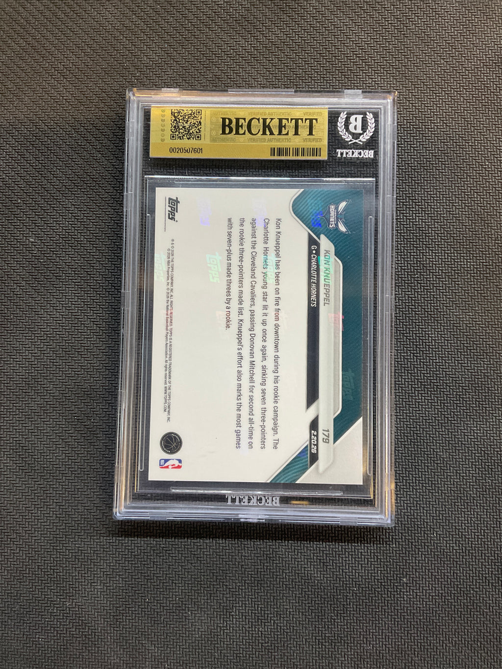 2025-26 Topps Now Kon Knueppel Rookie /5646 BGS 10 601
