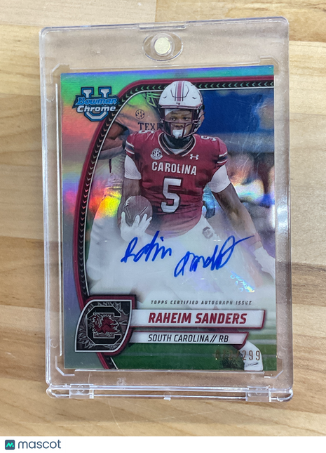 2024 Bowman U Raheim Sanders Rookie Auto /299 South Carolina