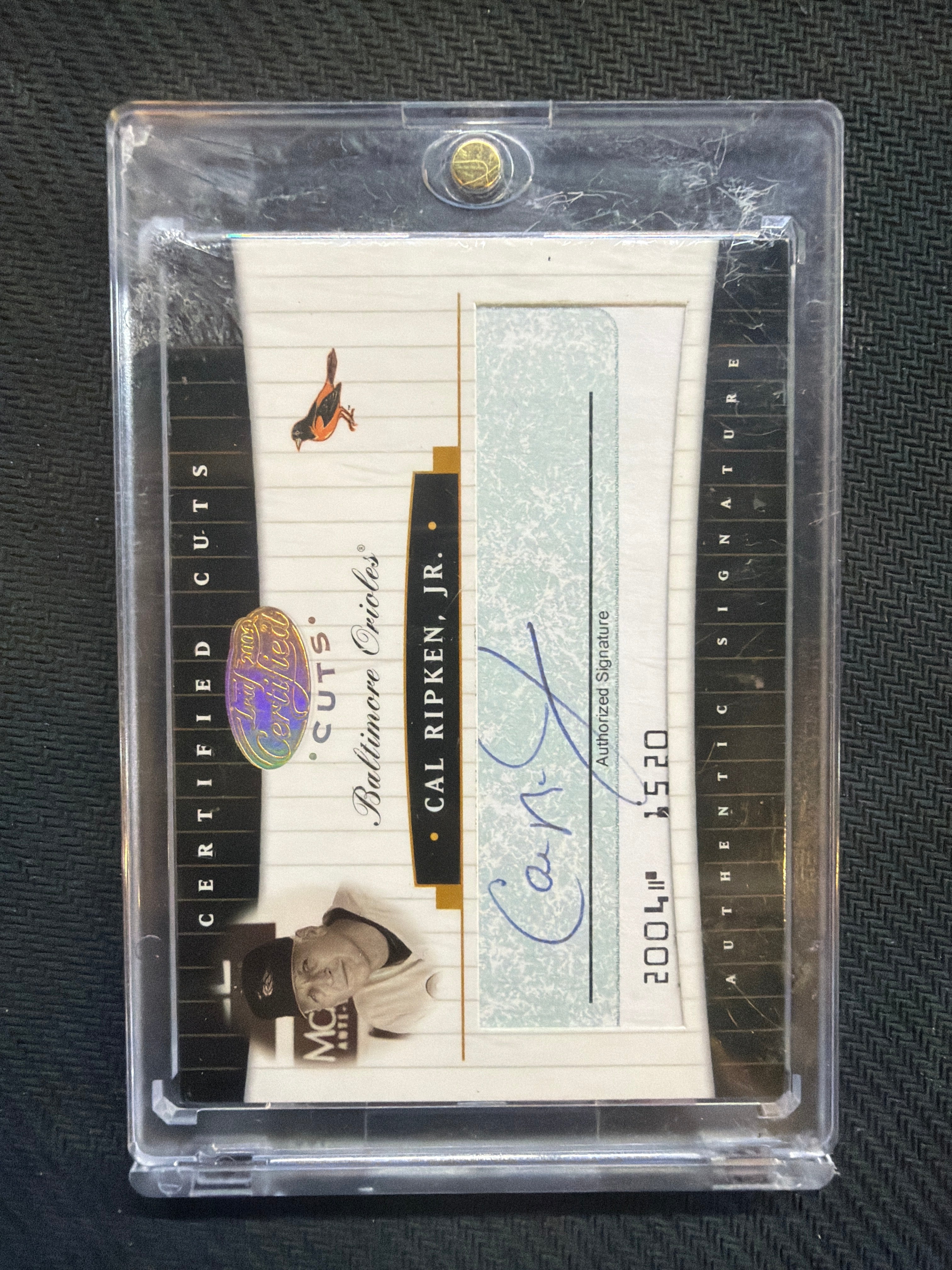 2004 Leaf Certified Cal Ripken Jr. Certified Cuts Auto 1/1 Orioles