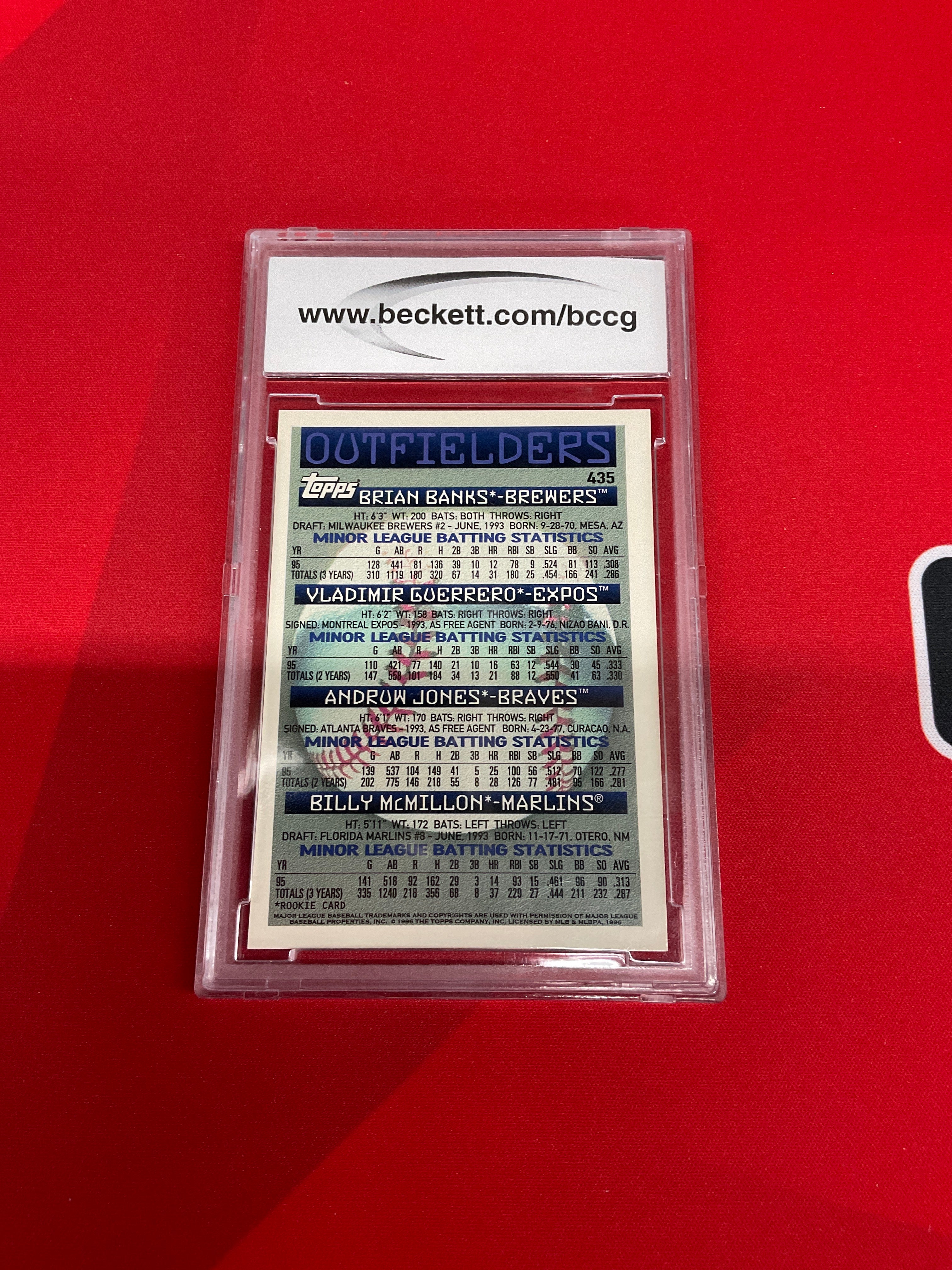 1996 Topps Guerrero, Jones, Banks, Mcmillon BCCG 9