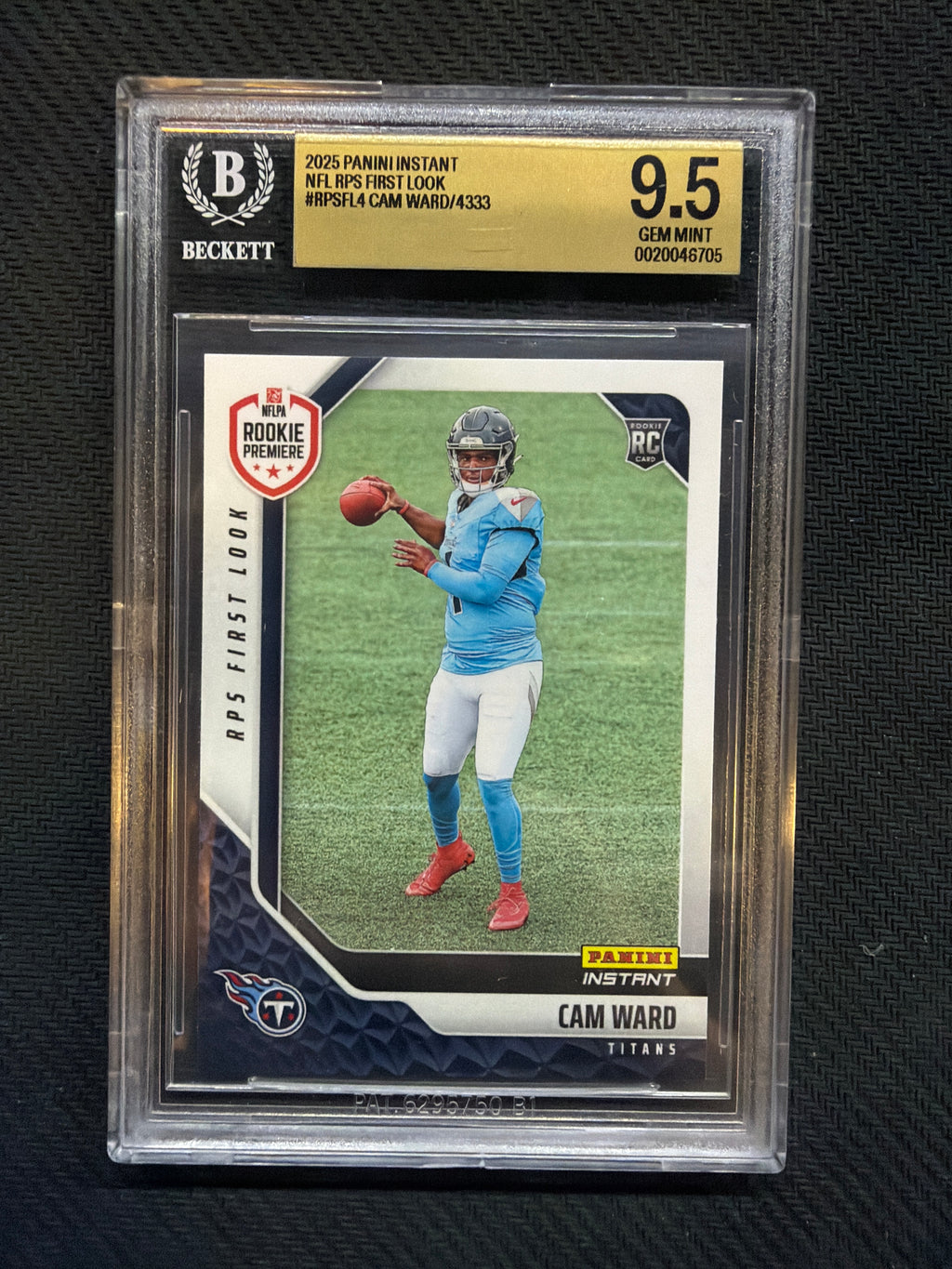 2025 Panini Instant Cam Ward Rookie BGS 9.5 Titans 705