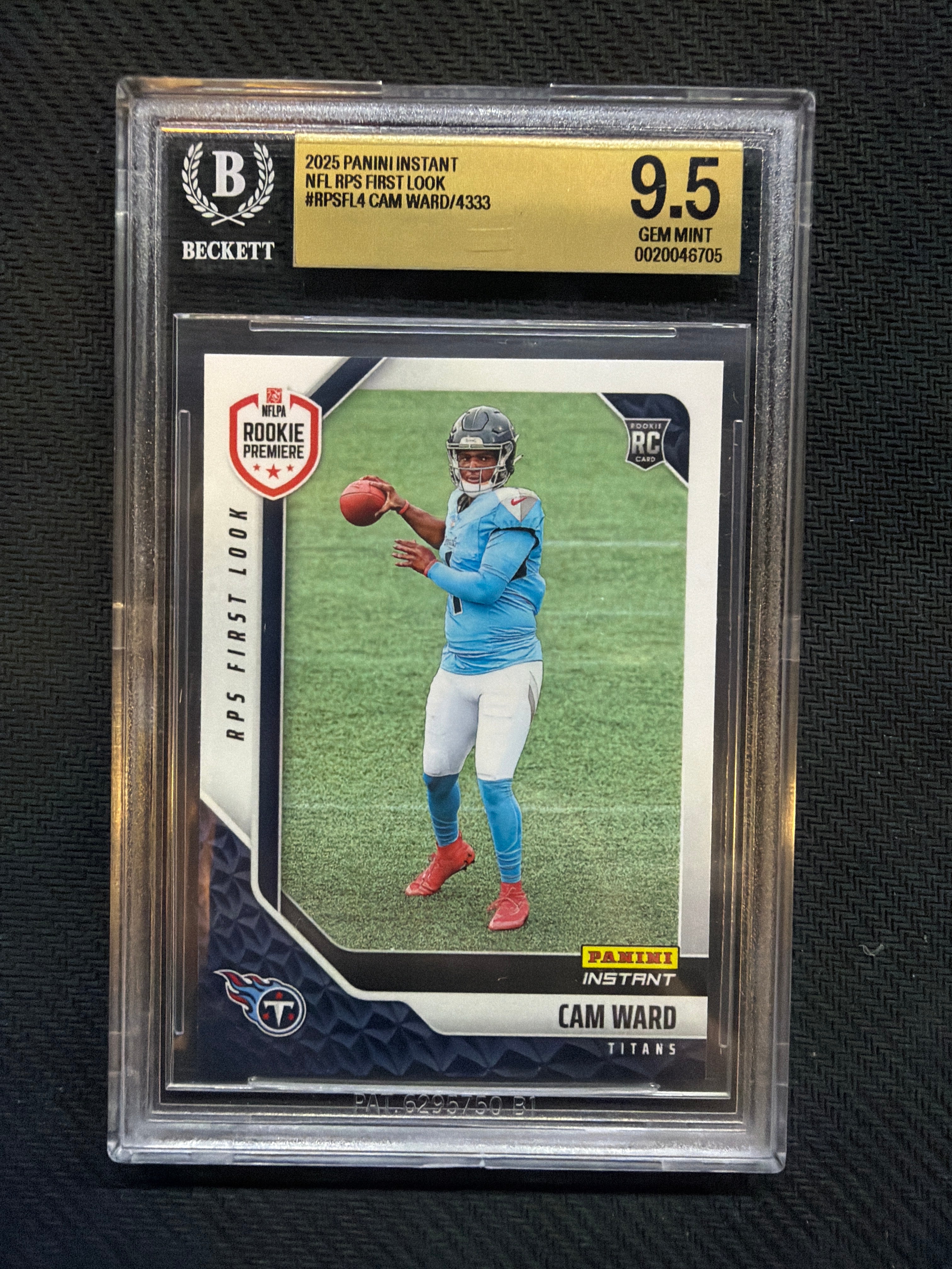 2025 Panini Instant Cam Ward Rookie BGS 9.5 Titans 705