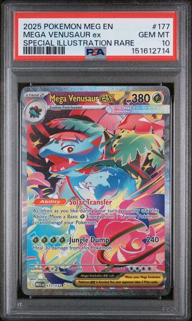 2025 Pokemon Mega Evolution Mega Venusaur ex 177 PSA 10 714