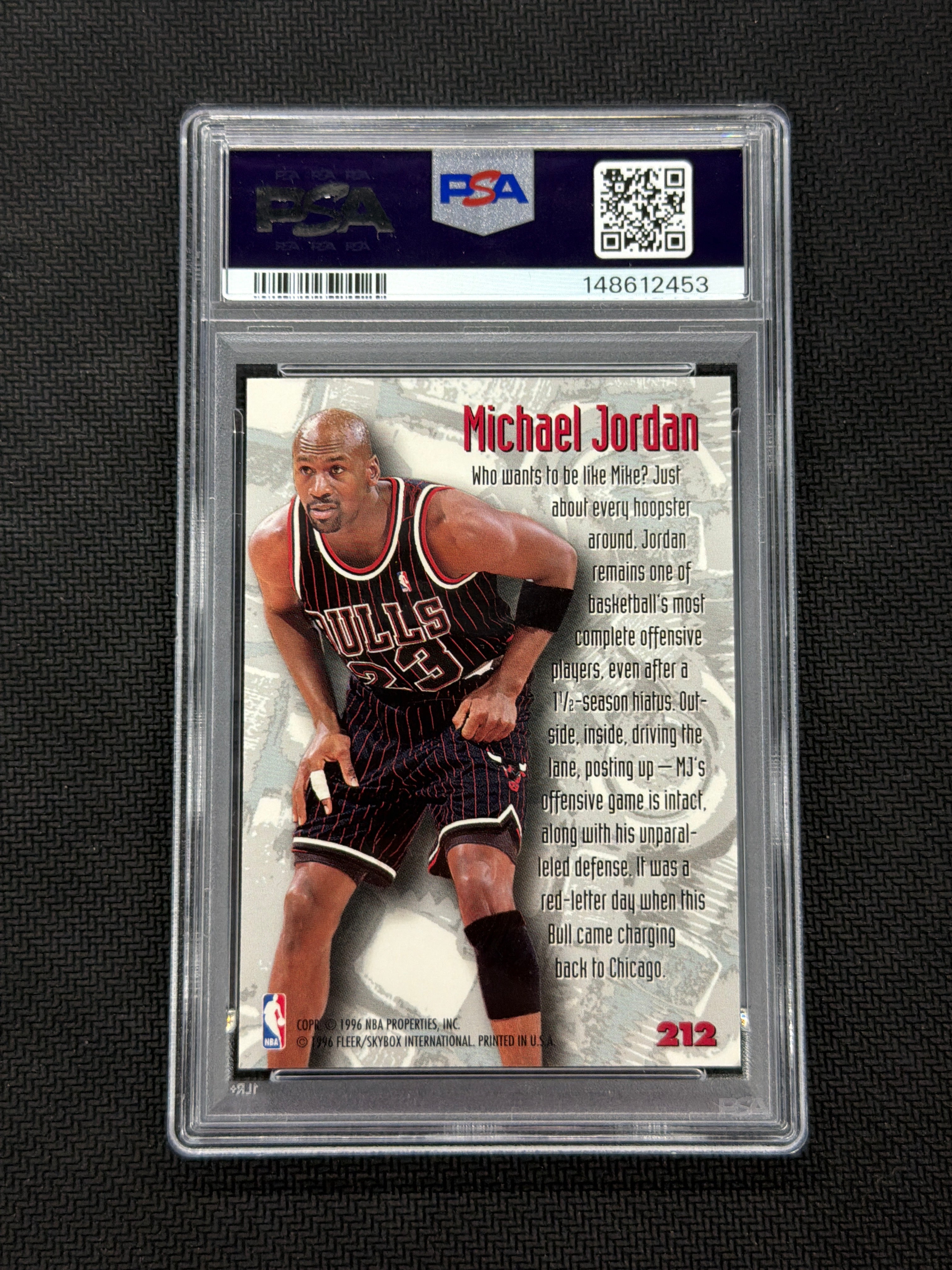 1995 Fleer Metal Nuts & Bolts Michael Jordan #212 PSA 10 Bulls