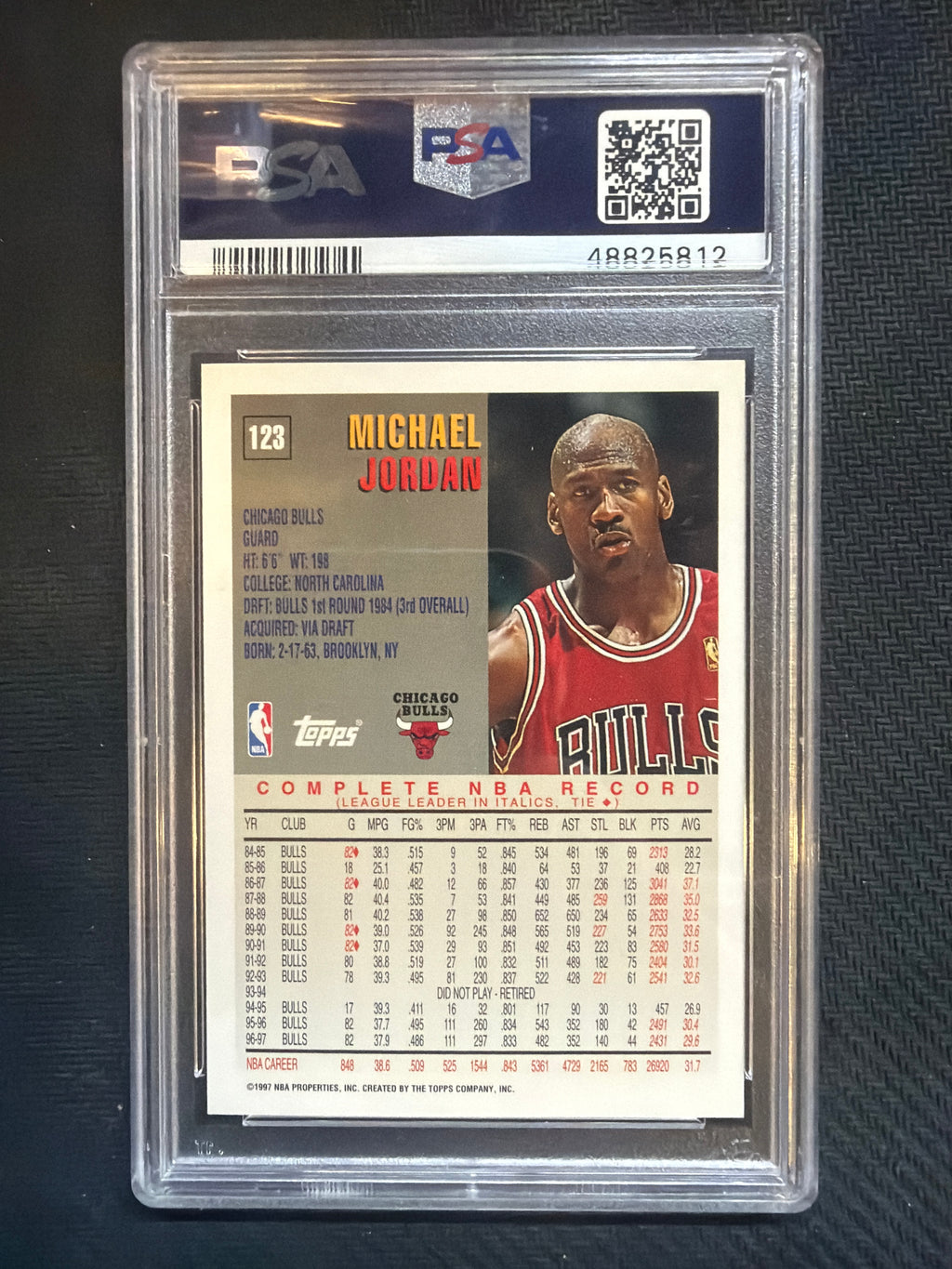 1997 Topps Michael Jordan Minted IN Springfields PSA 9 812