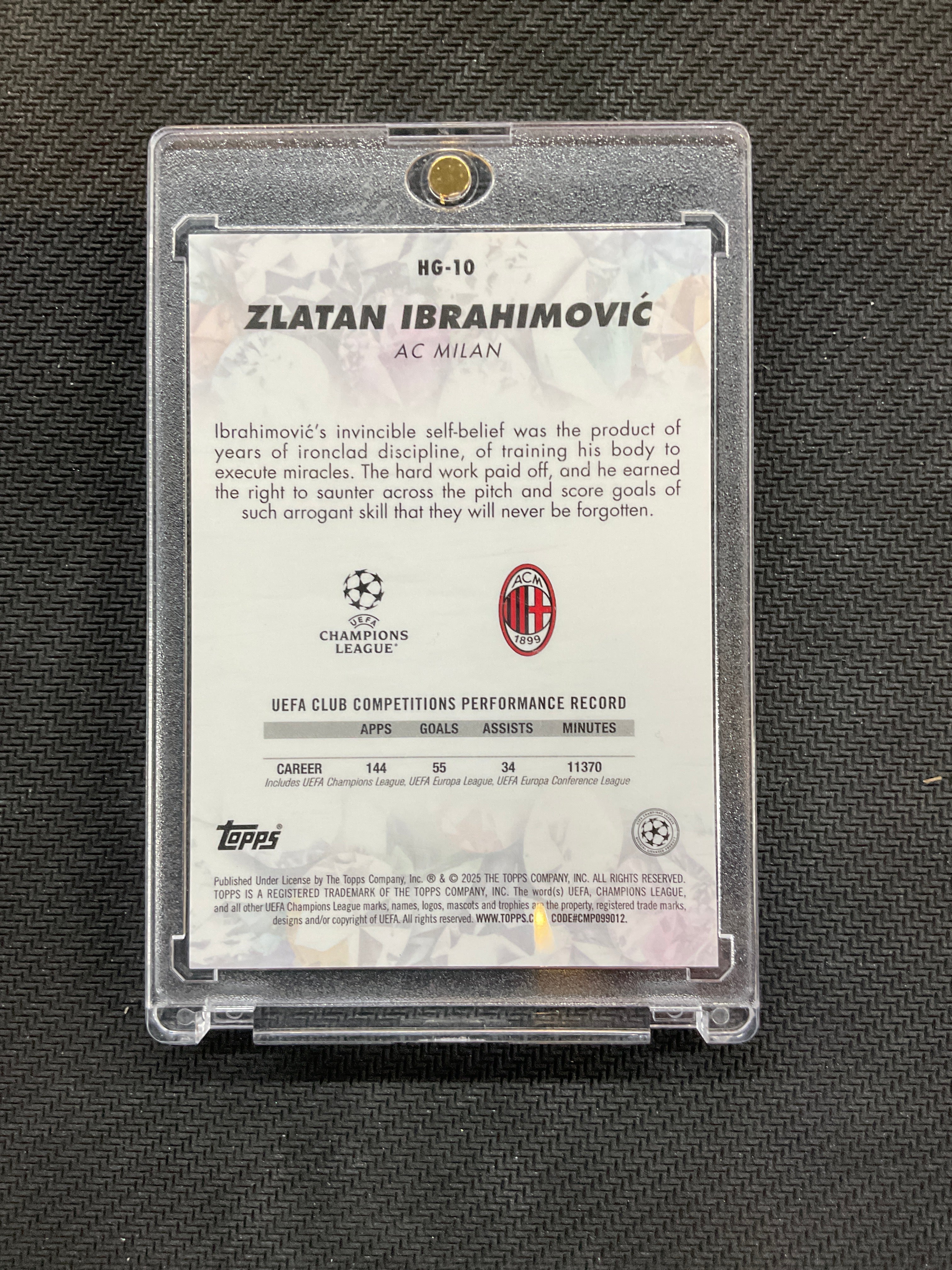 2025 Topps Finest UEFA Zlatan Ibrahimovic Hidden Gems