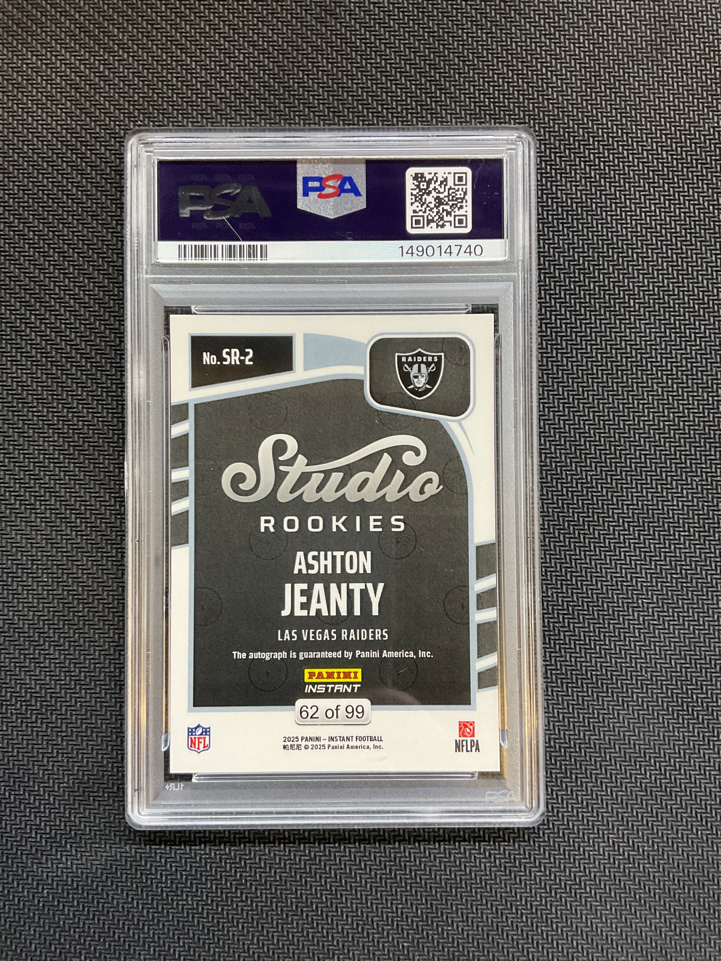 2025 Panini Instant Ashton Jeanty Rookie Auto PSA 9 740