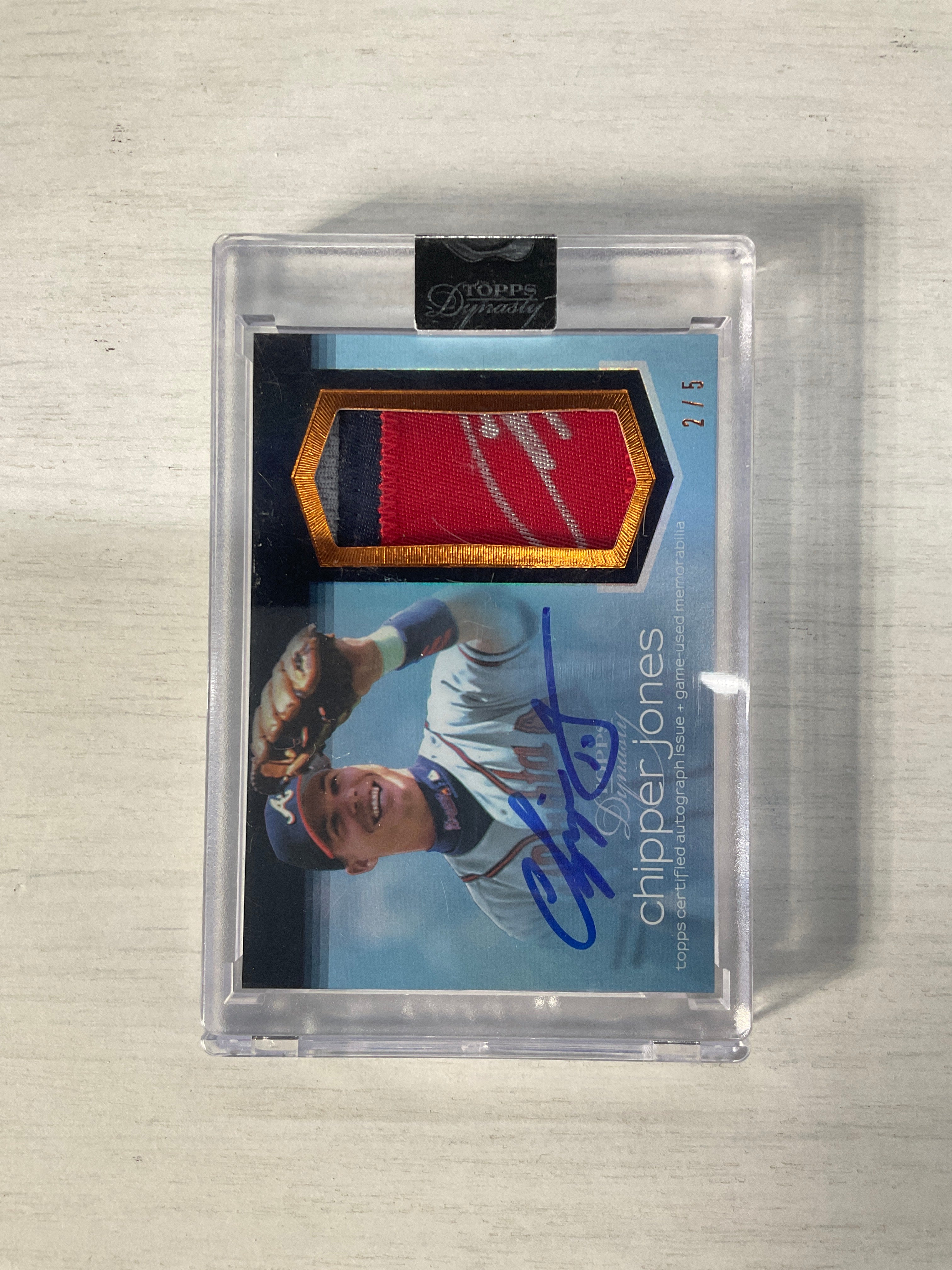 2018 Topps Dynasty Chipper Jones Patch Auto /5 Braves