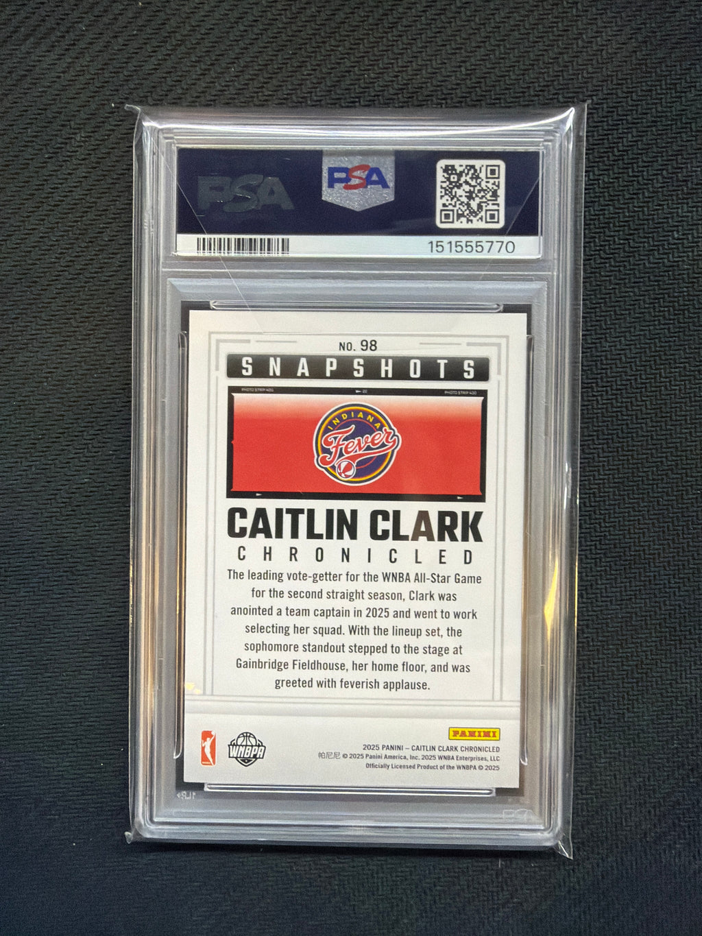 2025 Caitlin Clark Chronicled Caitlin Clark Team Clark PSA 9