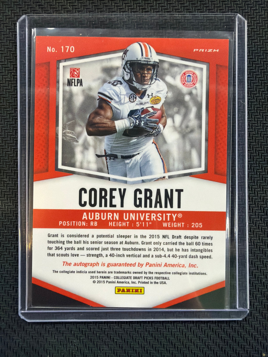 2015 Prizm Draft Picks Corey Grant Auburn Auto