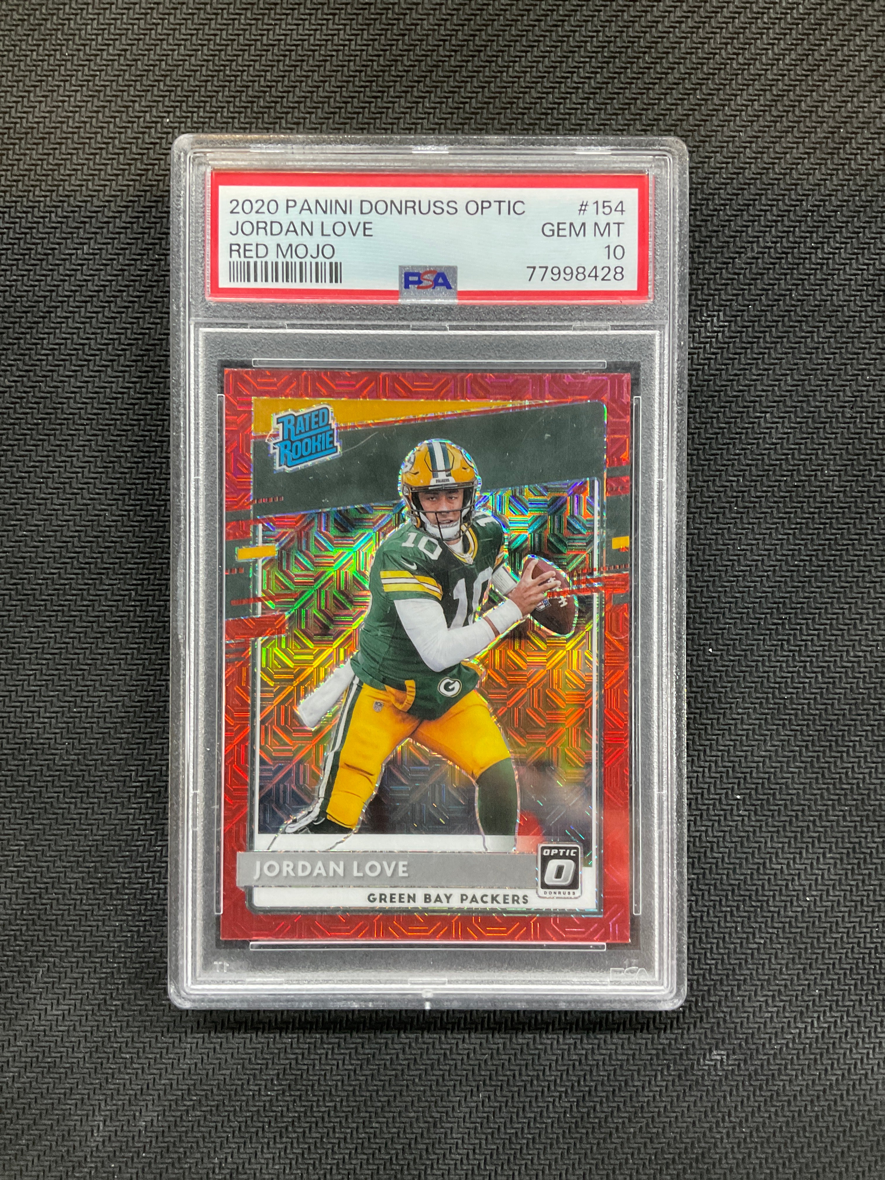 2020 Donruss Optic Jordan Love Red Mojo PSA 10 Rookie