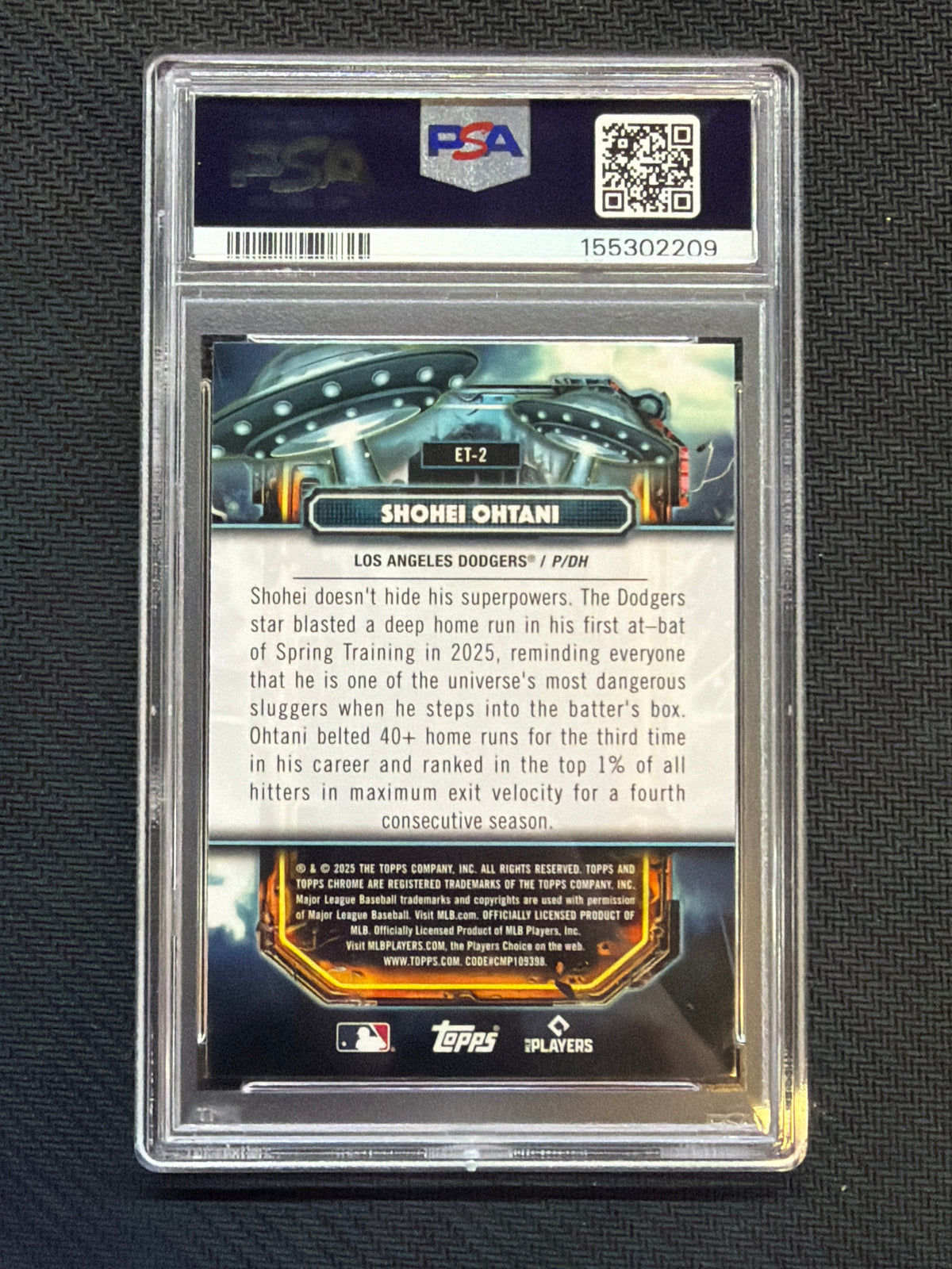 2025 Topps Chorme Cosmic Shohei Ohtani Extraterrestrial Talent #2 PSA 10 209
