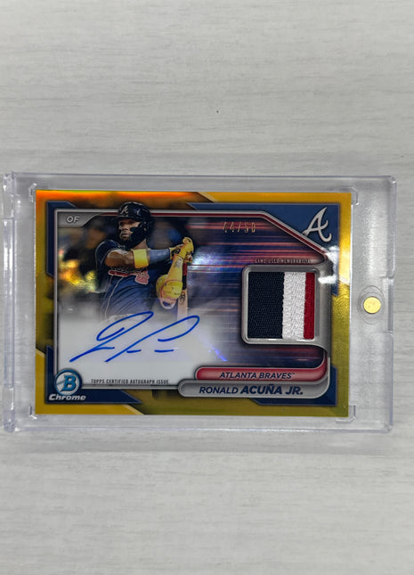 2024 Bowman Chrome Ronald Acuna Jr. Yellow Patch Auto /50