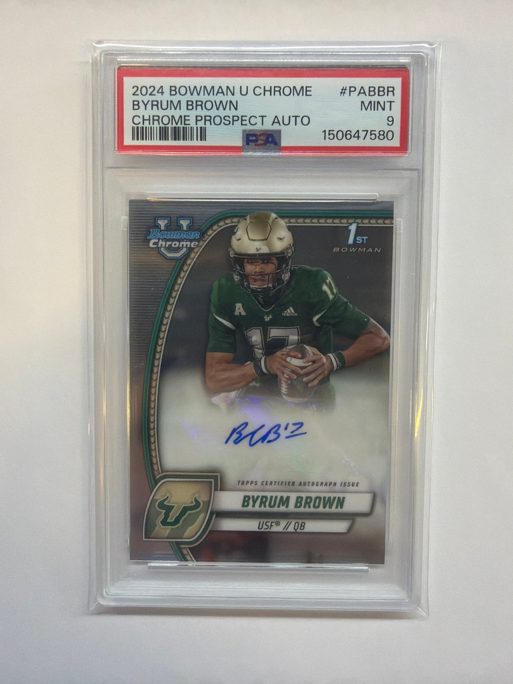 2024 Bowman Byrum Brown Rookie Auto PSA 9 USF