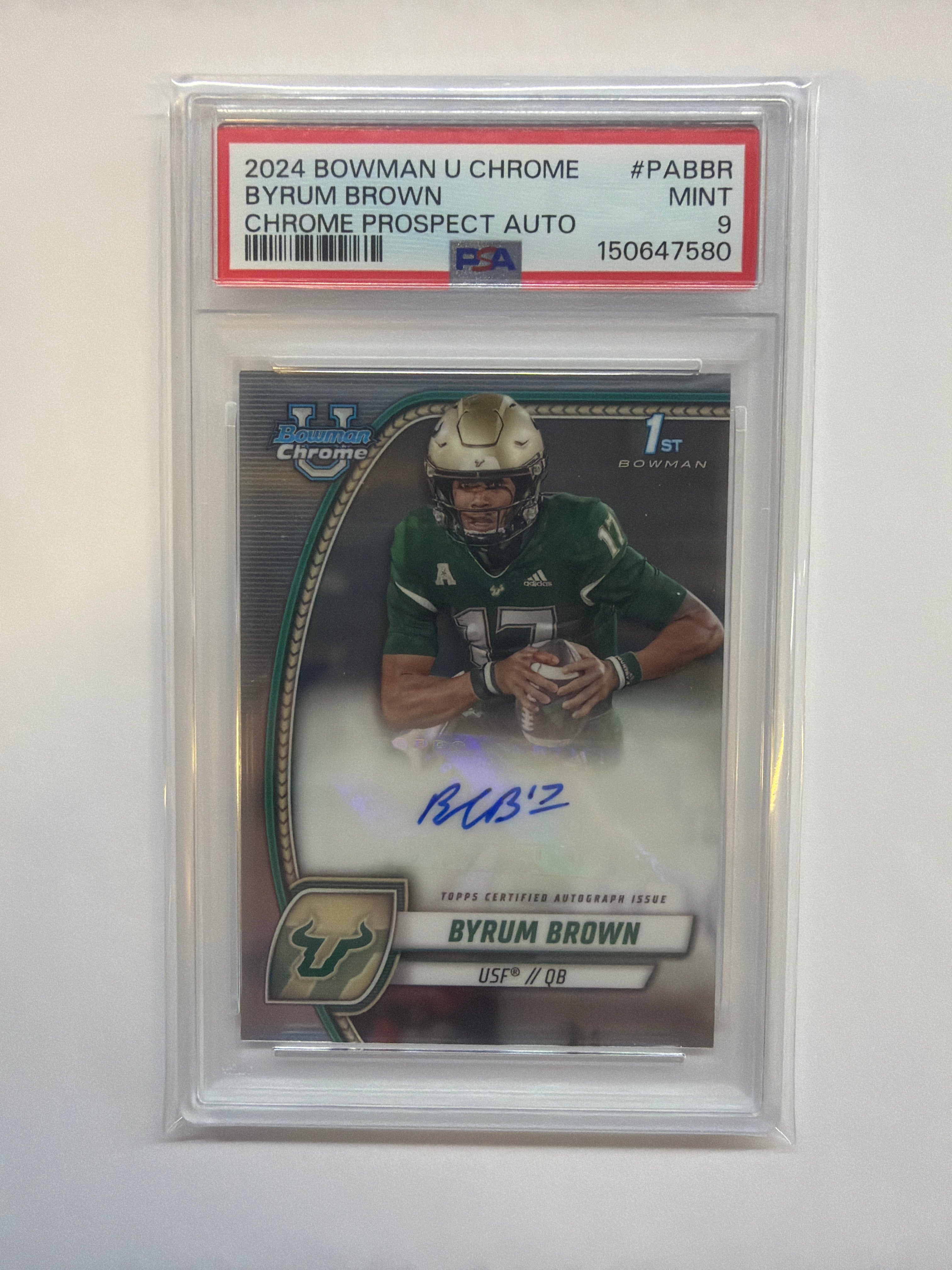 2024 Bowman Byrum Brown Rookie Auto PSA 9 USF