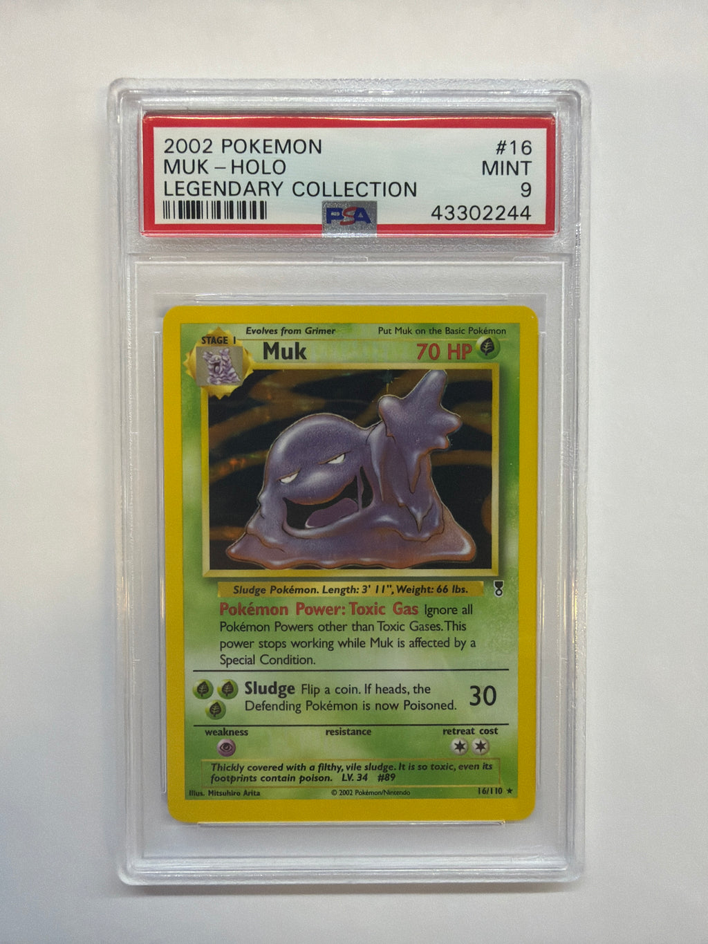 2002 Pokemon Legendary Collection Muk Holo 16 PSA 9