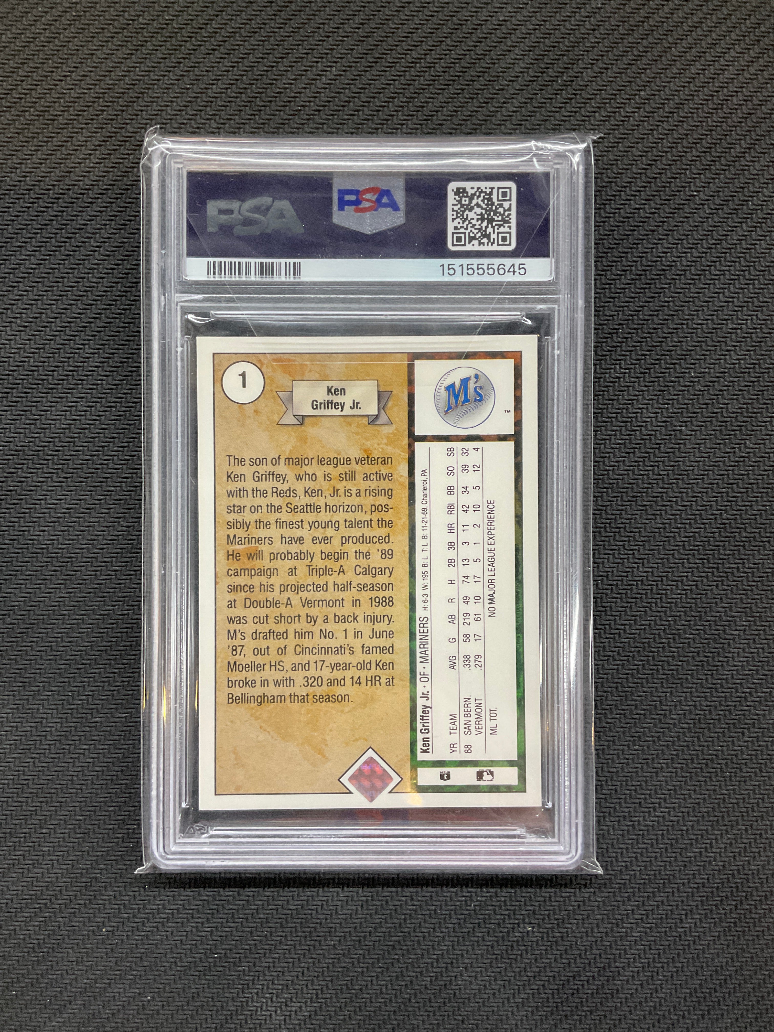 1989 Upper Deck Ken Griffey Jr Star Rookie PSA 6 645