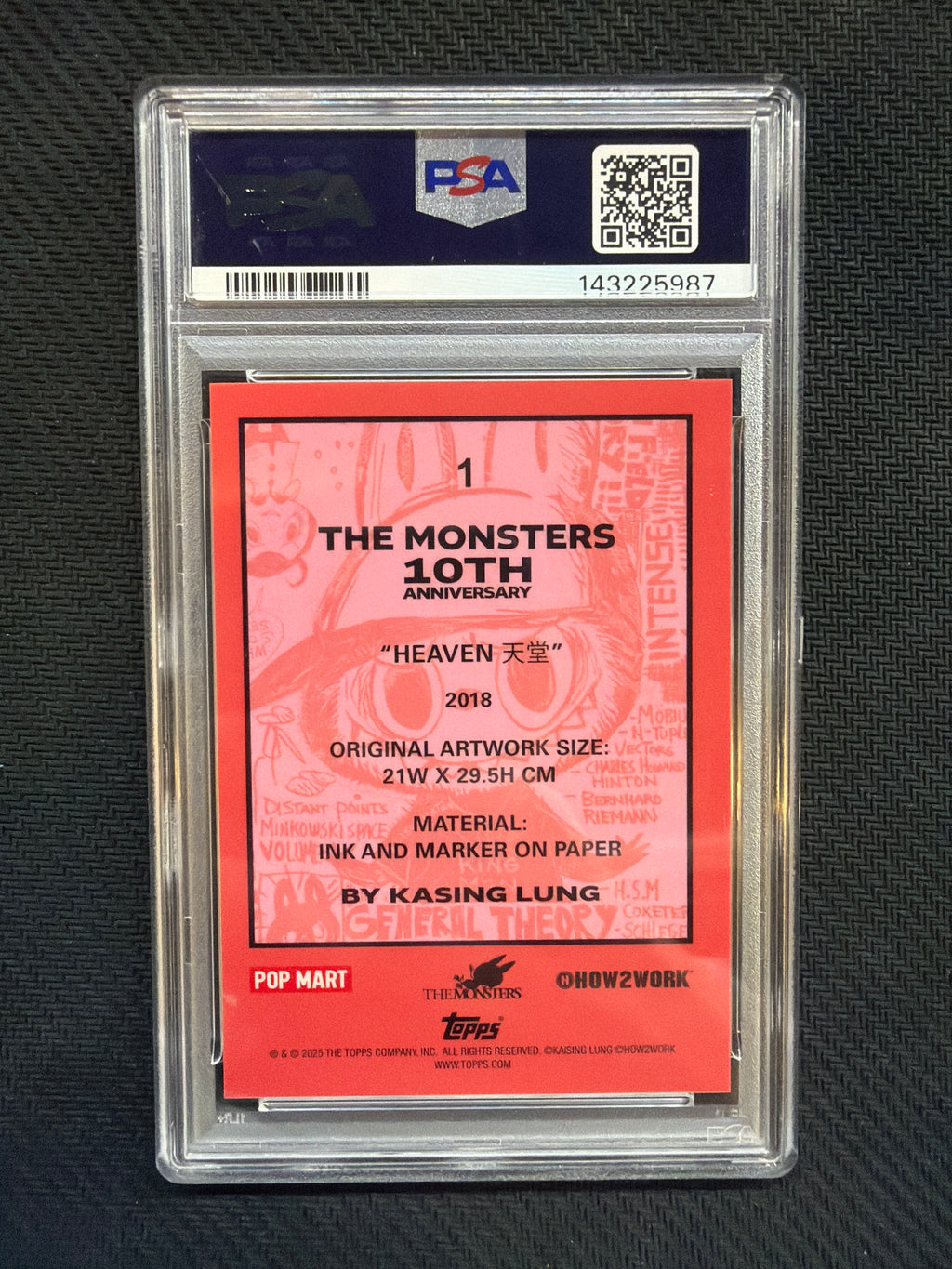 2025 Topps Chrome Labubu Heaven 10th Anninersary PSA 10 987