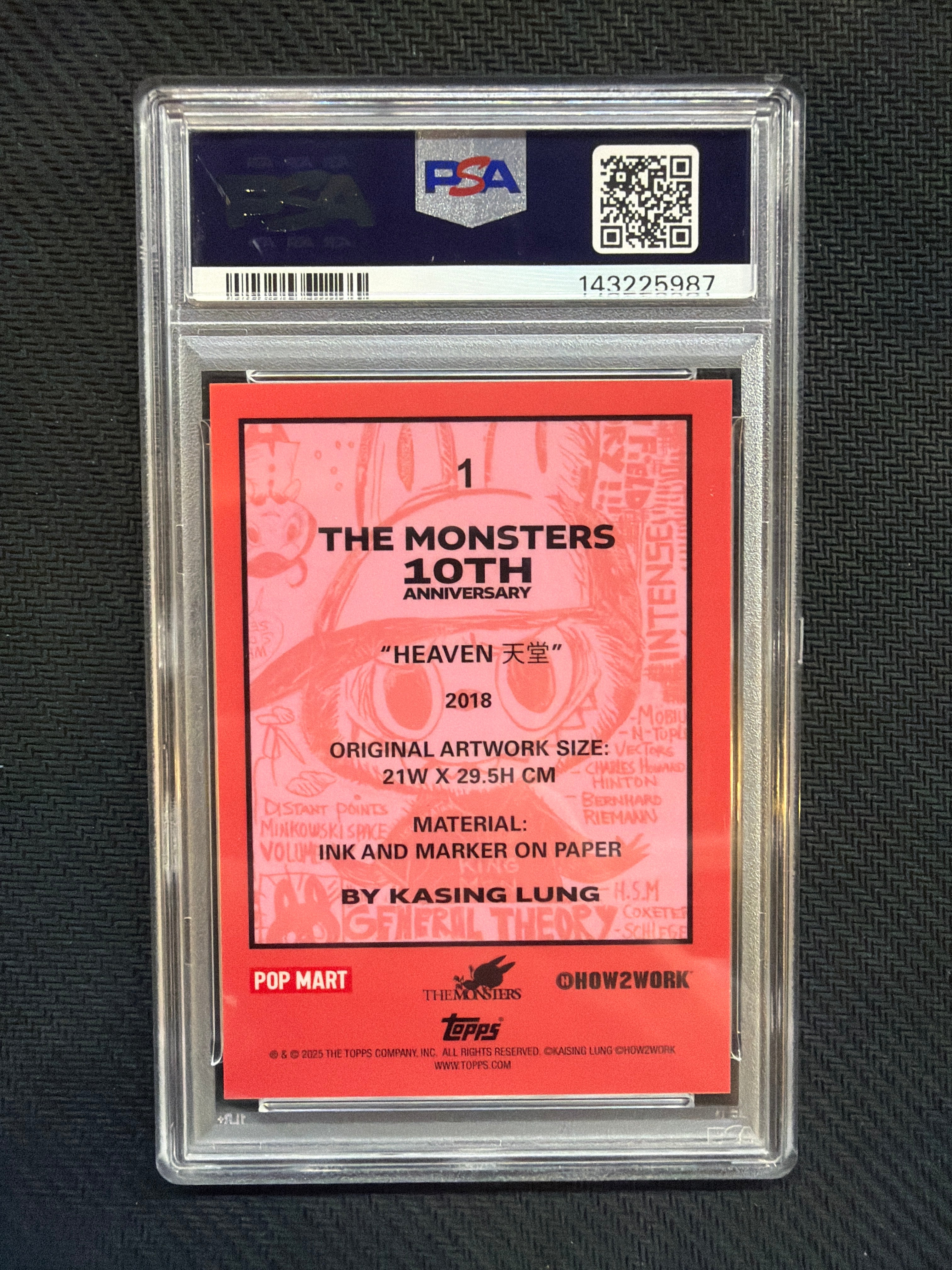 2025 Topps Chrome Labubu Heaven 10th Anninersary PSA 10 987