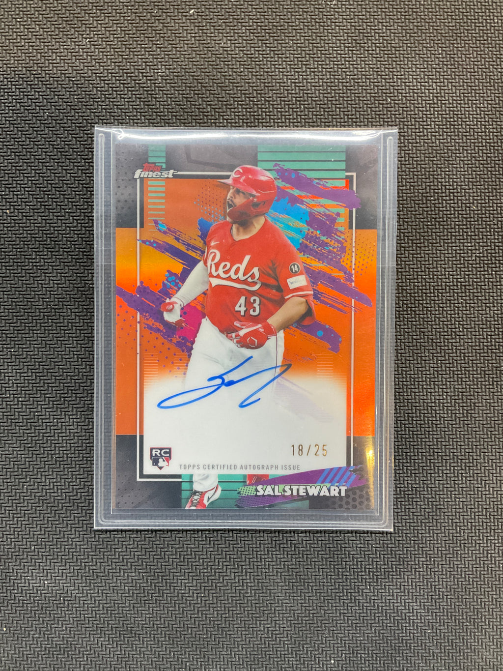 2026 Topps Finest Sal Stewart Rookie Finest Autographs Orange /25 Reds