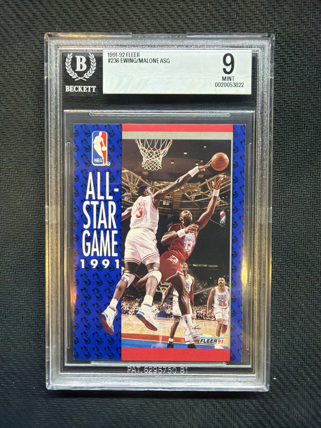 1991-92 Fleer Ewing/Malone All Star Game BGS 9