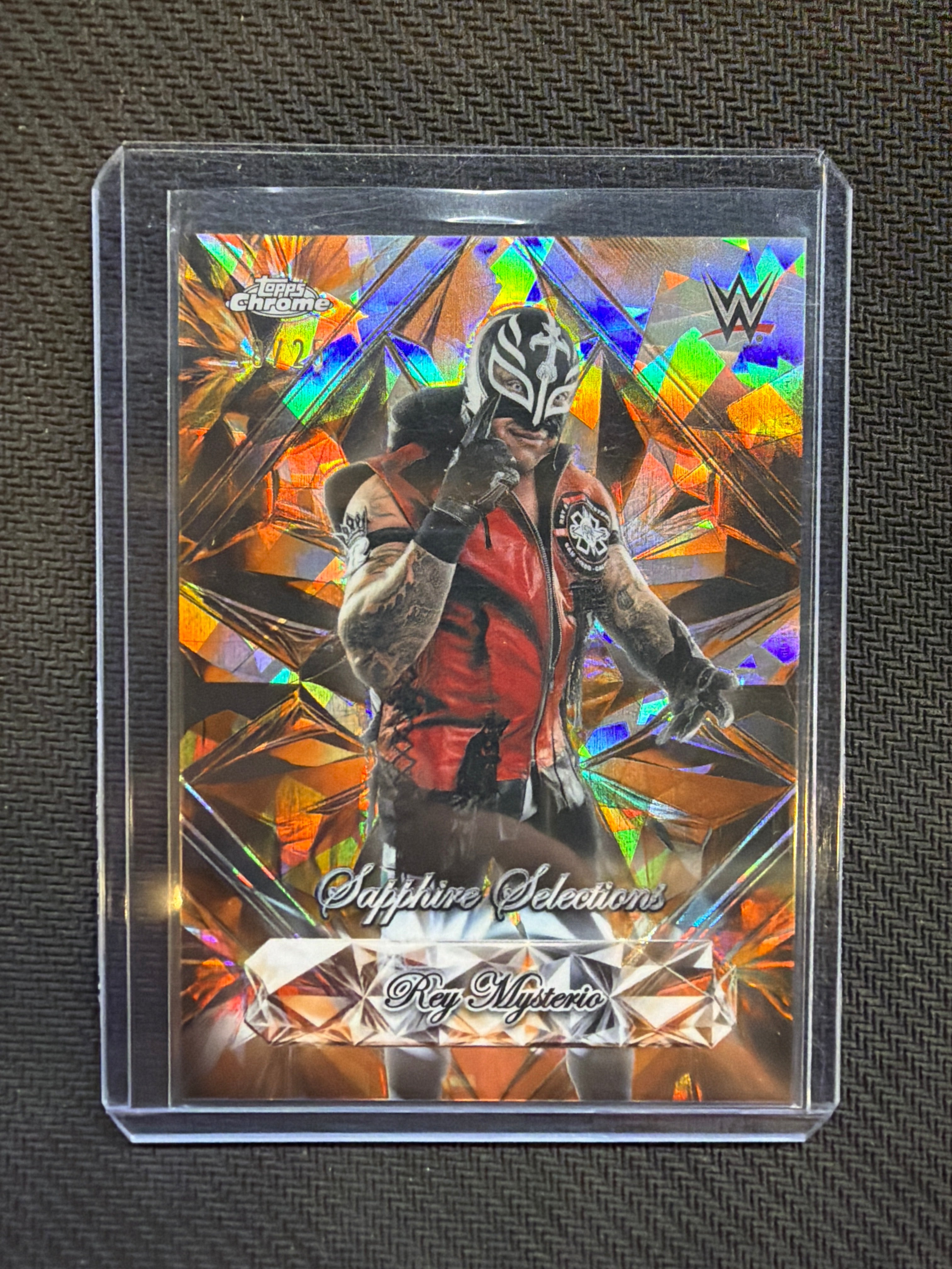 2026 WWE Topps Chrome Sapphire Rey Mysterio Sapphire Selections Orange /25